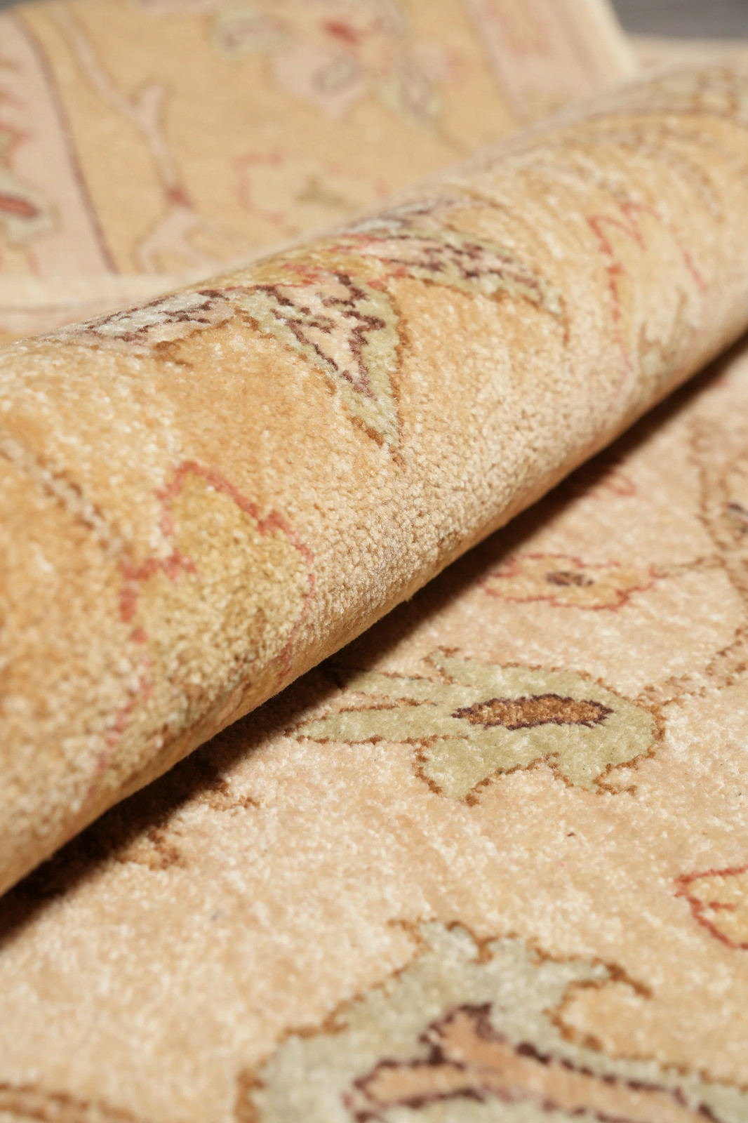 7.11 x 10 Beige and Gold Chobi Zigler Carpet #F-4318