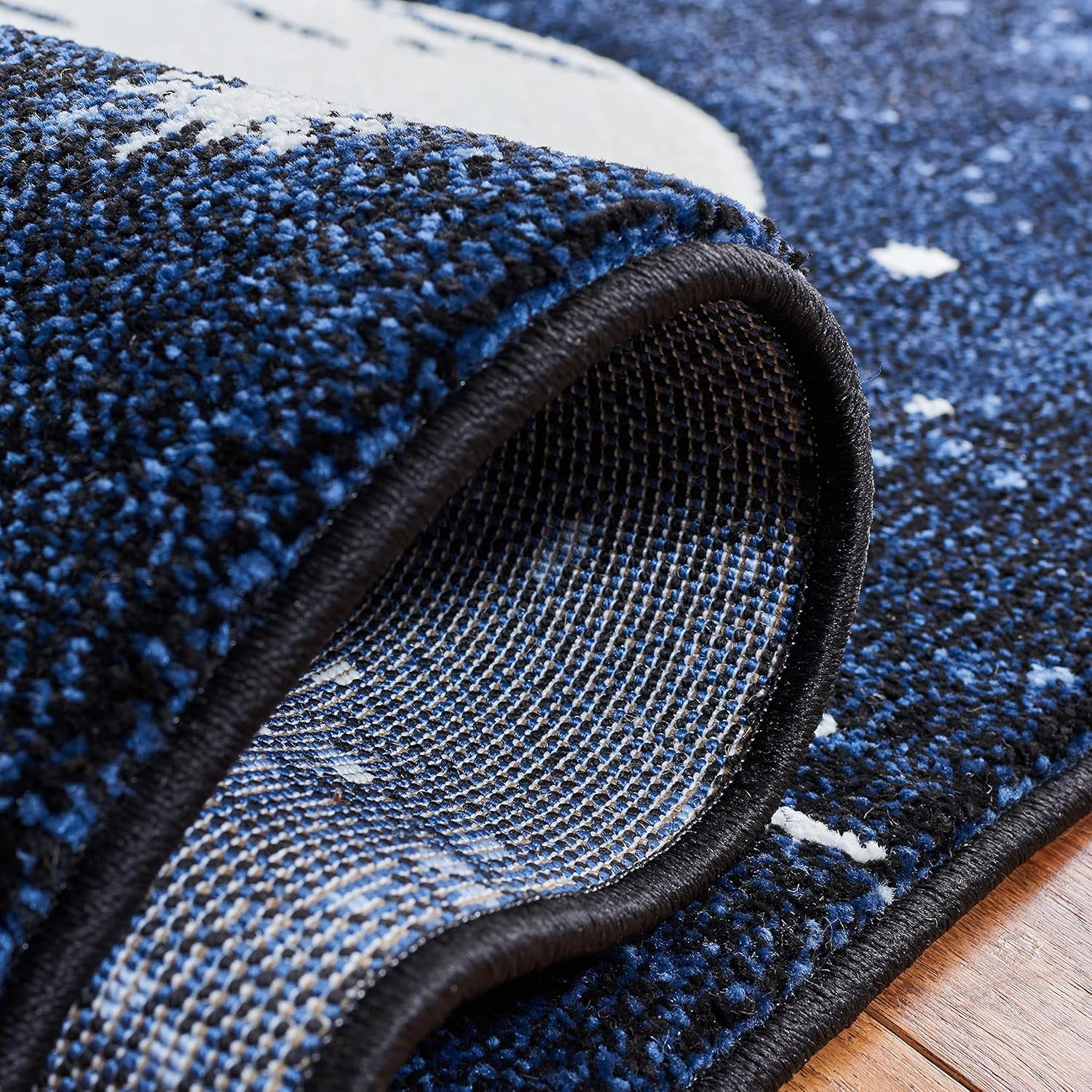 Blue Carousel Kids Area Rug 5’3″ x 7’6″ – Non-Shedding & Easy Care