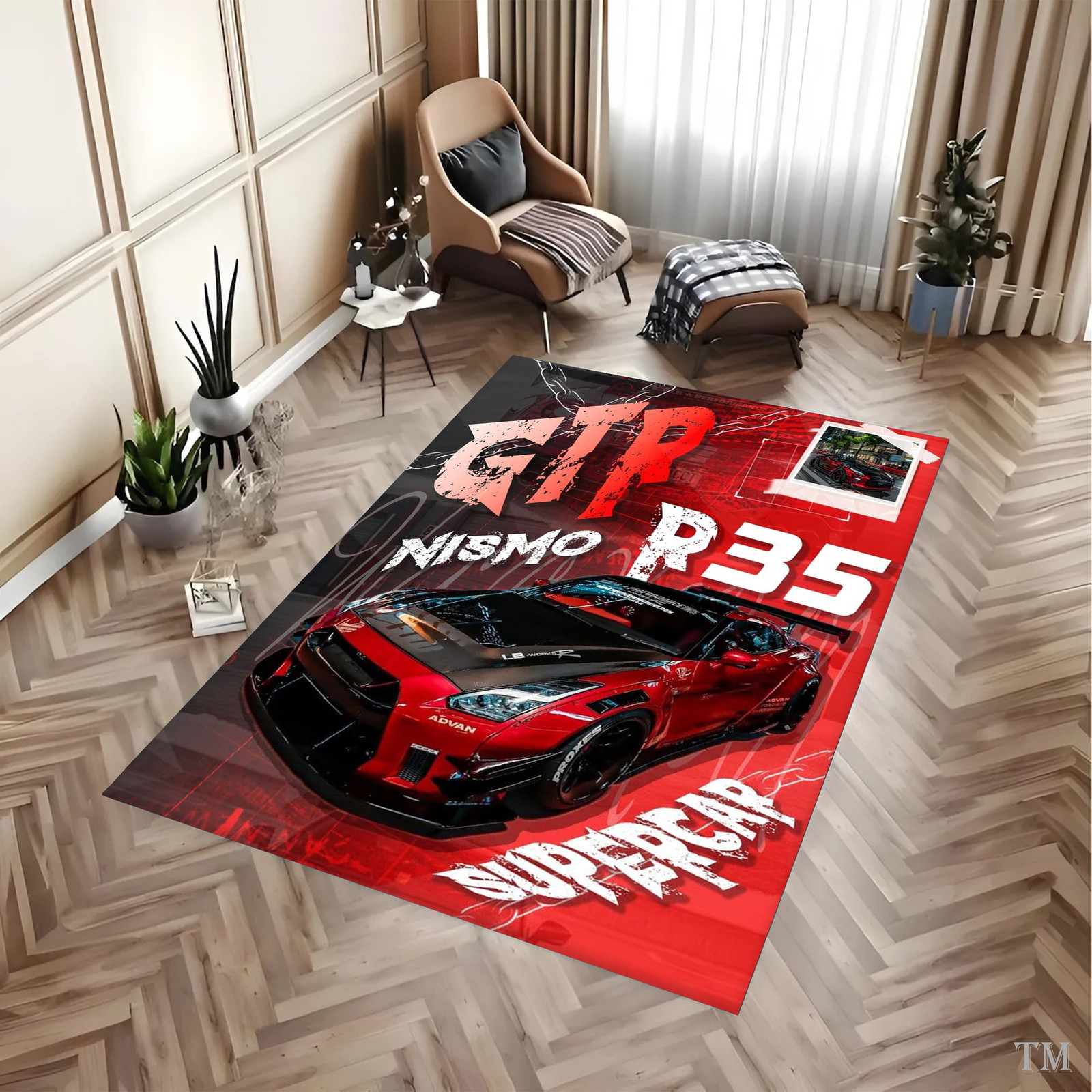Elite Japanese Widebody Car Mat – Automotive Garage Game Room Area Rug