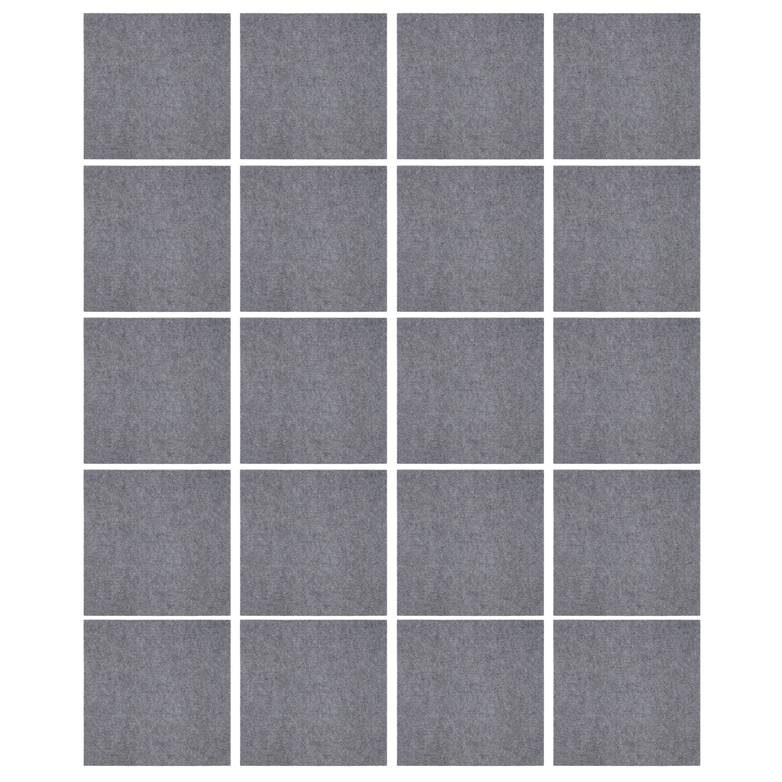 20 Pack Self-Adhesive Carpet Tiles, 23.6×23.6 Inch, Light Grey, Peel & Stick