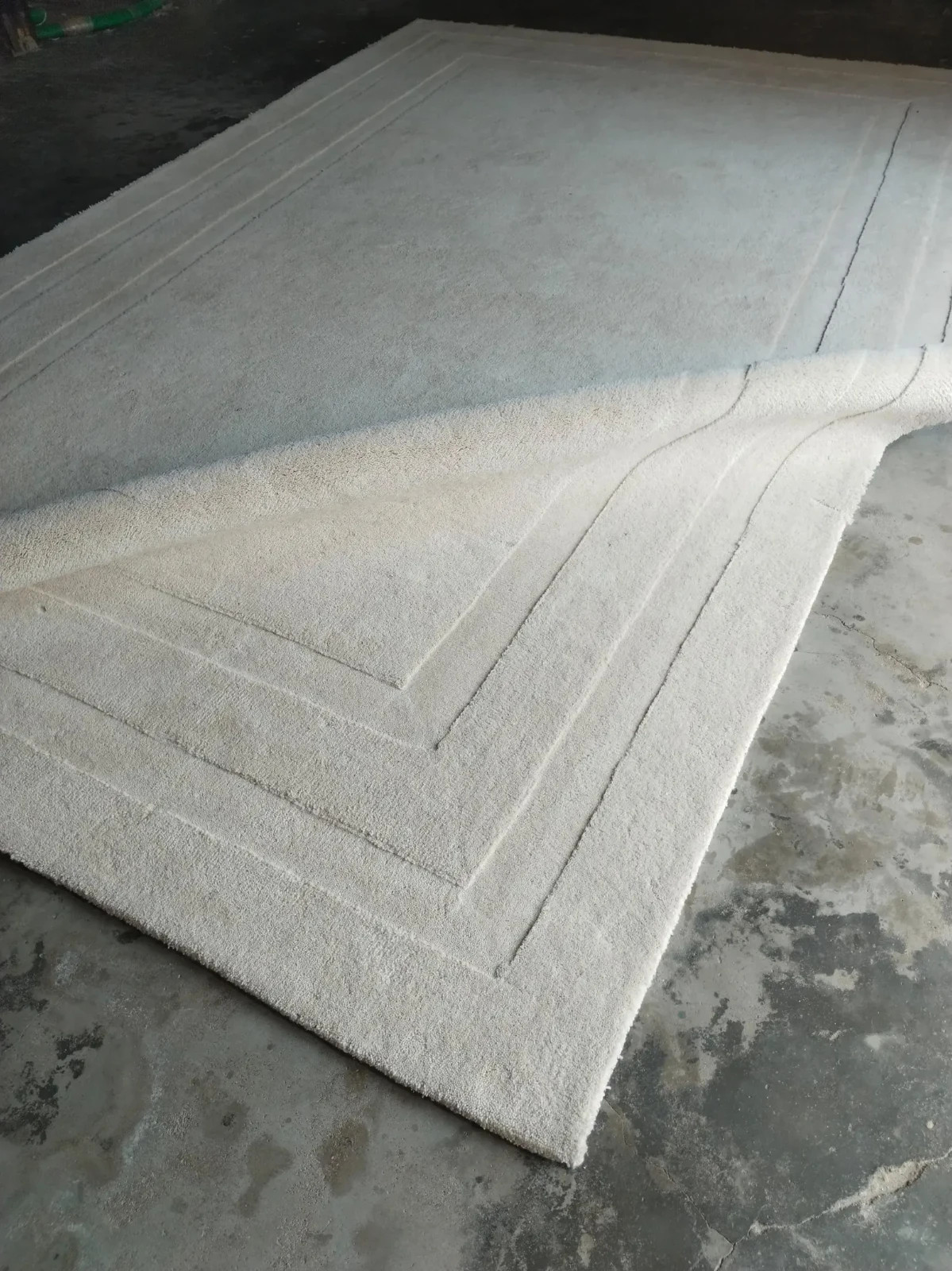 Hand Tufted NZ Wool Area Rug, Luxury Beige Color Design Handmade Carpet Rug