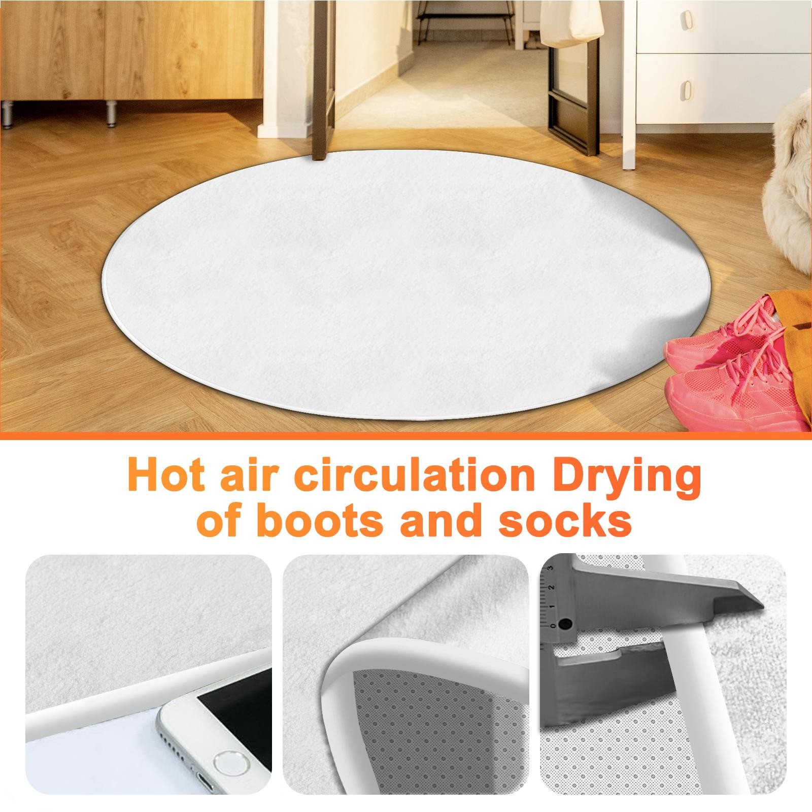1pc Soft Fluffy Nonslip Resistant Round Rug Machine Washable Carpet Home Decor √
