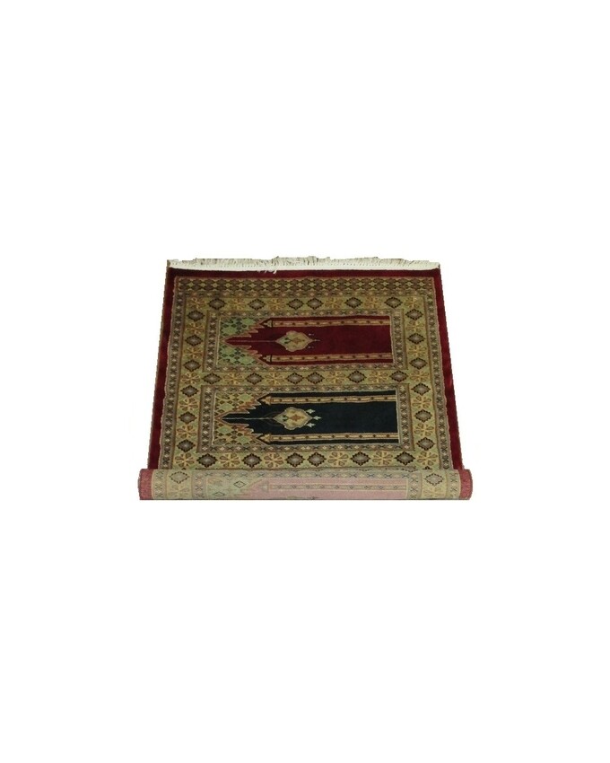Bokhara Hand Knotted Silk Wool Rug 31 x 48 inches