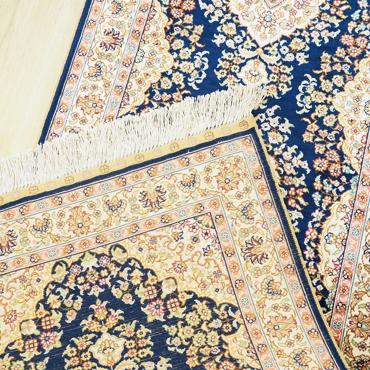 2x6ft Long Handmade silk Rug Runner Hand-knotted Carpet for Corridor 944A