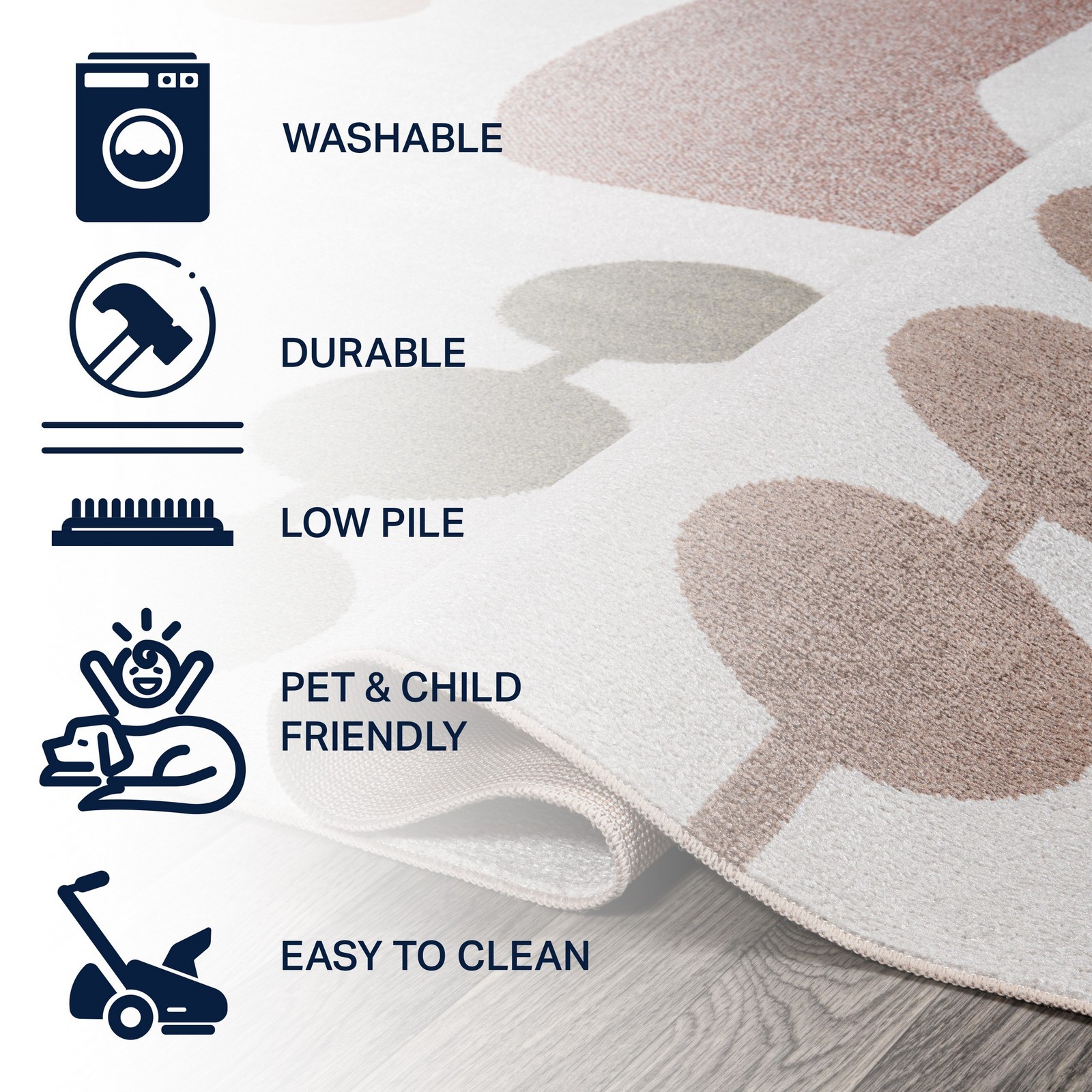 JONATHAN Y WSH308 Riley Abstract Coastal Contemporary Machine Washable Area Rug