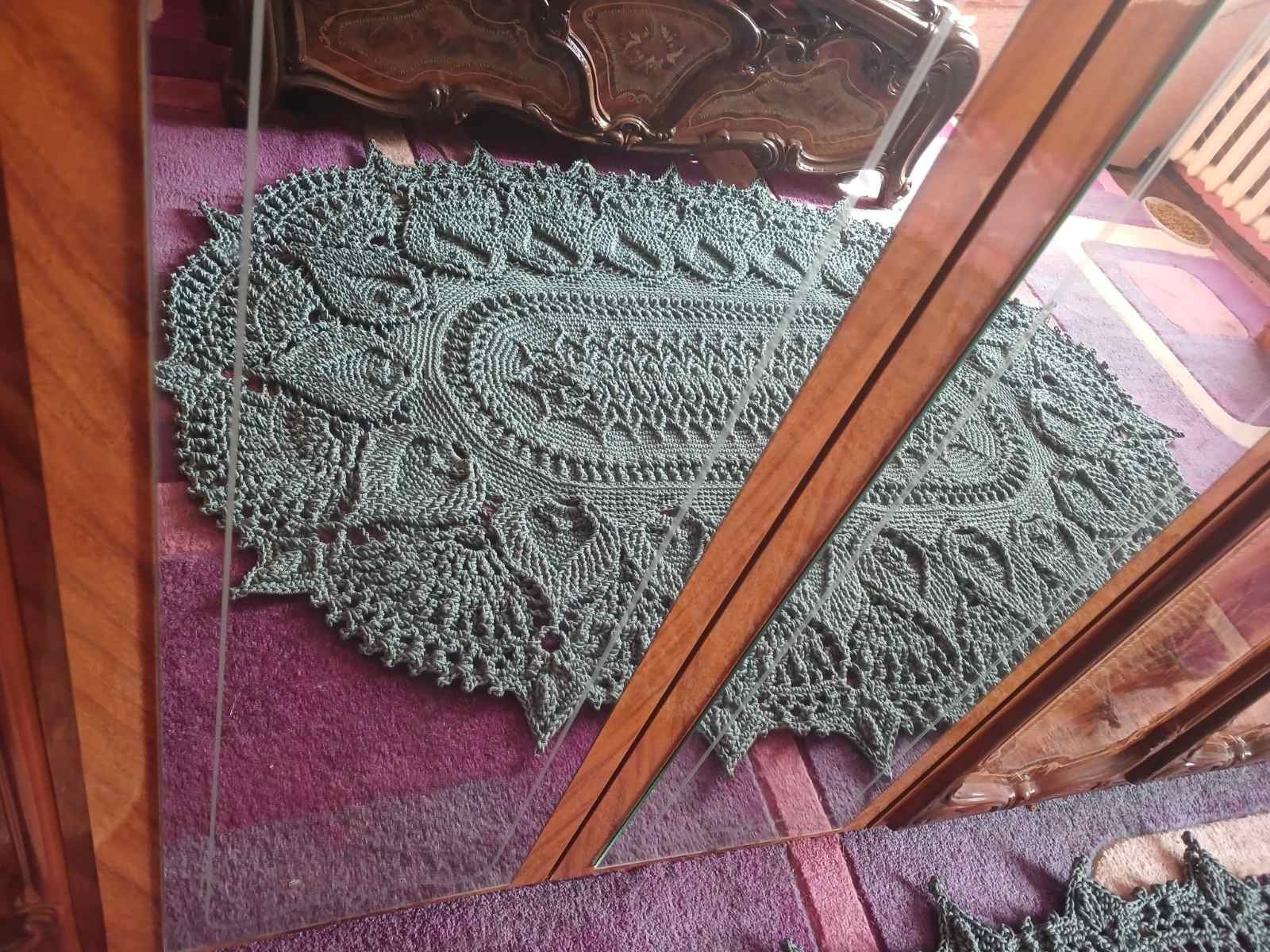 Hand Knitted Rug 86.6”x63” Polyester Handmade