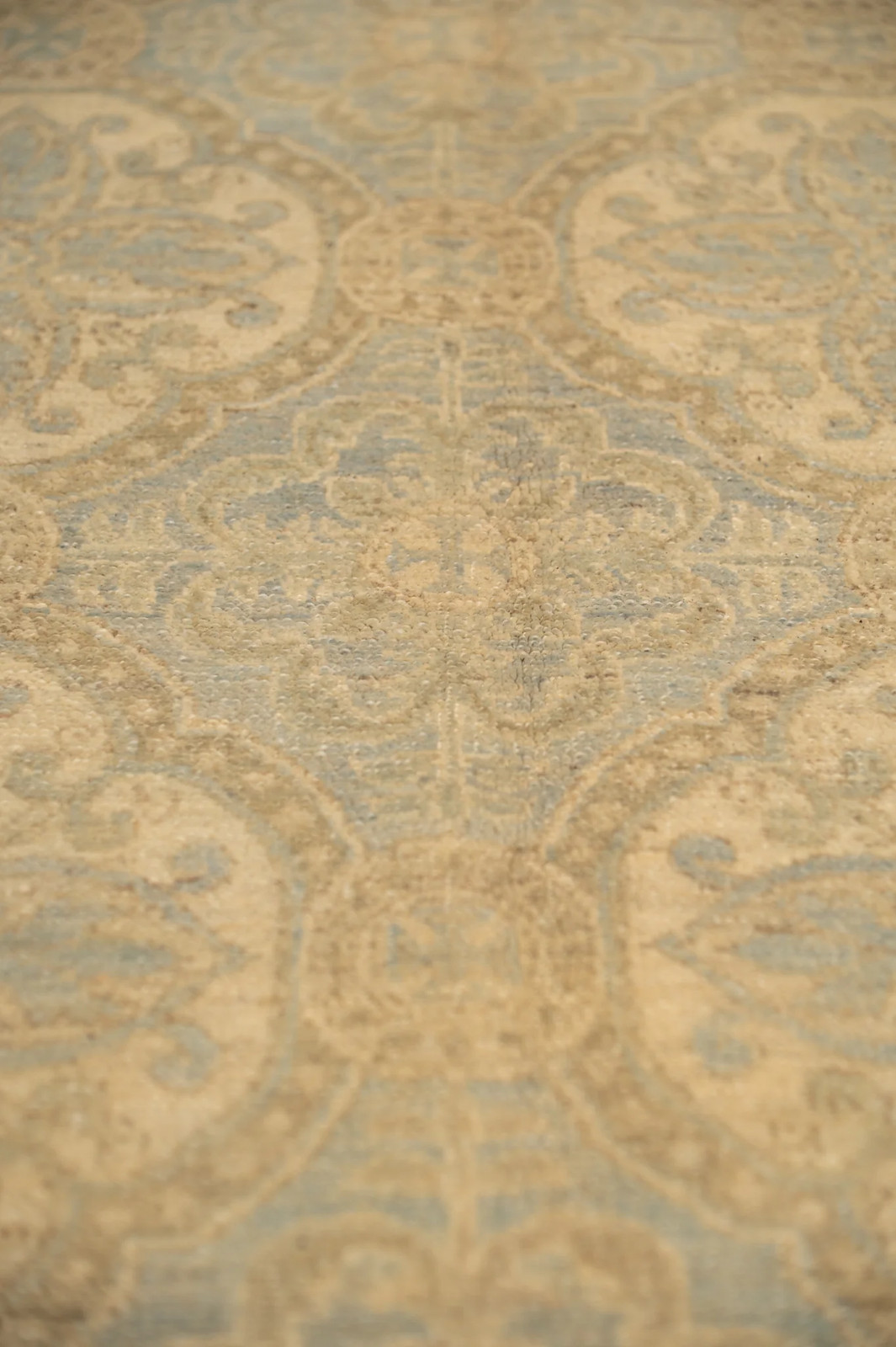 8 .0 x 10.6 New Handmade Ziglar Chobi Rug Neutral Light Green #B-77571