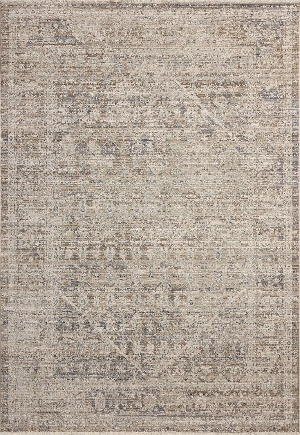 Chris Loves Julia Ida Collection IDA-06 Slate/Natural 2′-3″ X 3′-10″, .19″ Pile