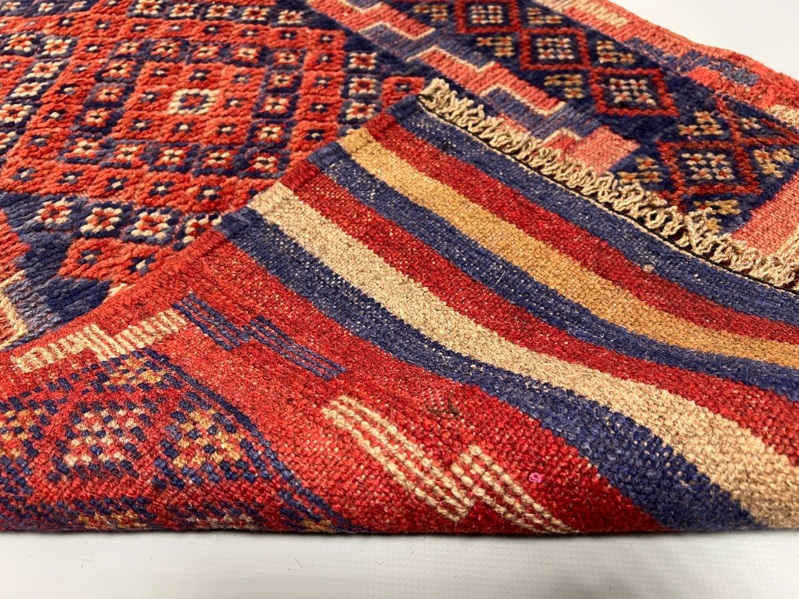 2’1 x 8’7 Ft Authentic Mushwani Tribal Runner Rug Afghan Handmade Wool Geometric