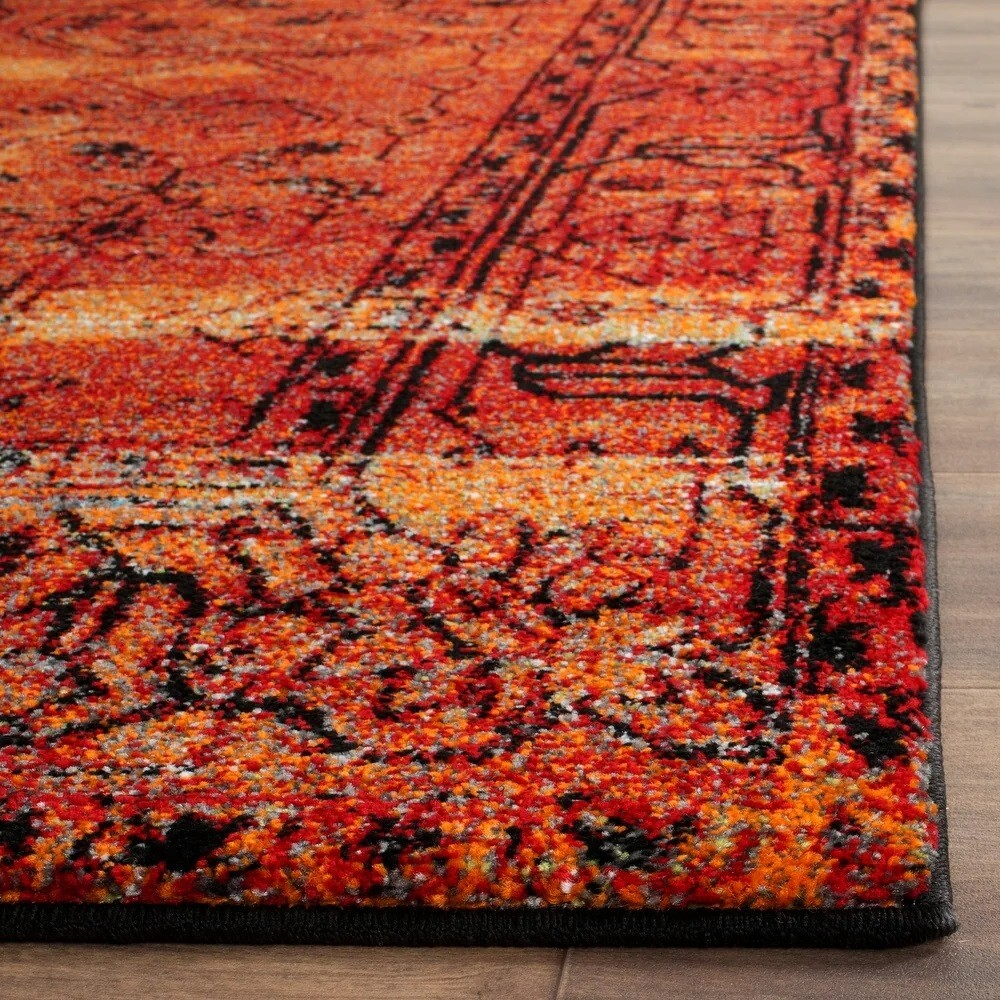 New 8×10 Rug Hamadan Vintage Oriental Geometric Area Carpet Orange Decorative