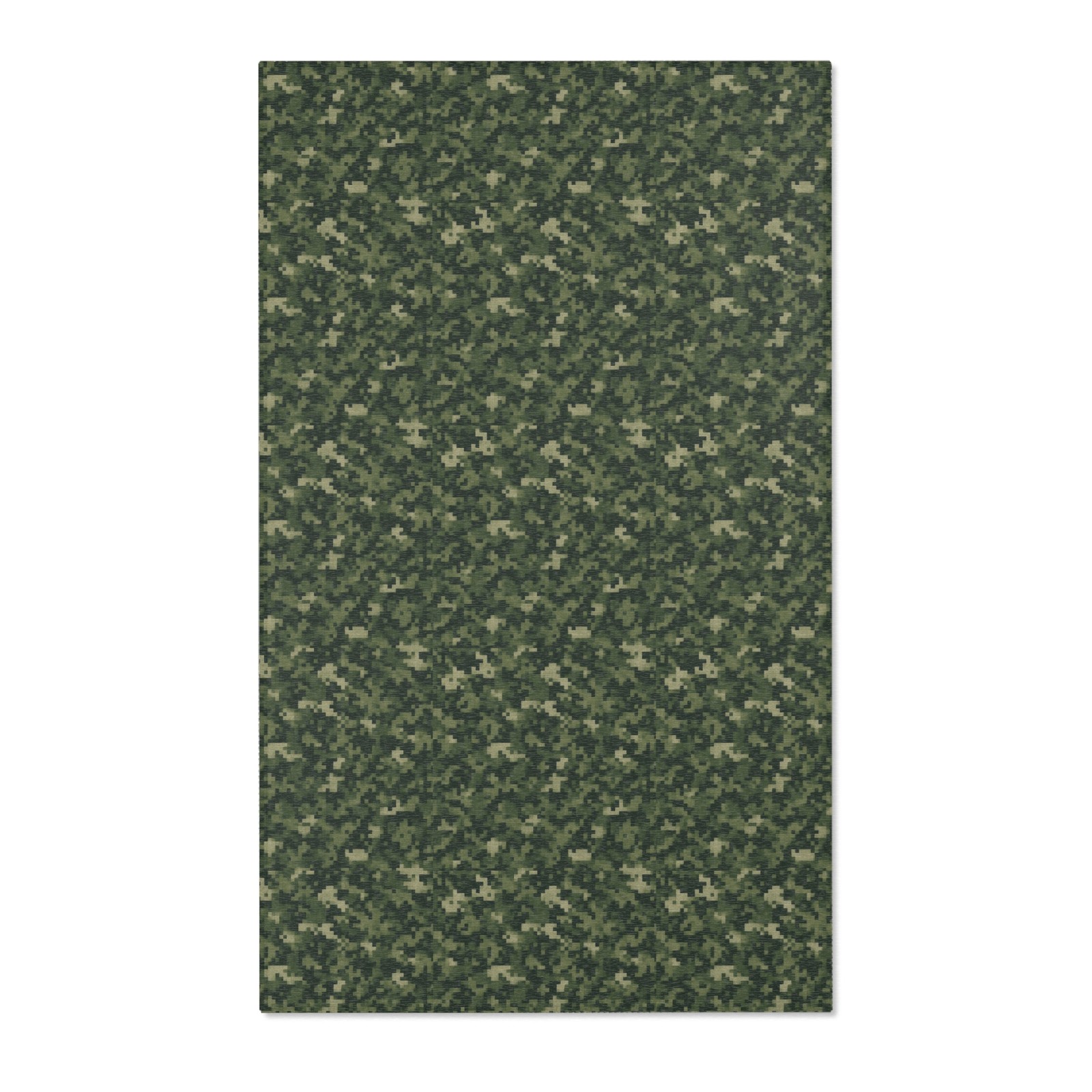 Digital Camouflage Area Rug, Modern Home Decor, Outdoor Themed Rug, Living Room