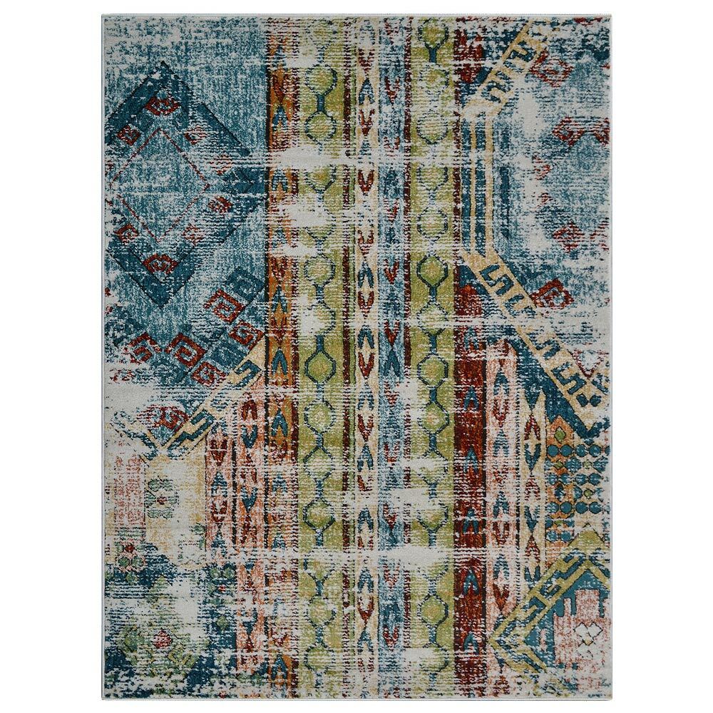 Machine Woven Heat Set Polypropylene Area Rug Contemporary Multicolor BBH Homes