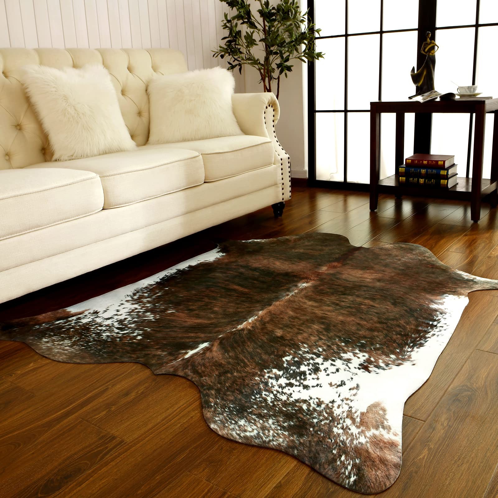 Benron Faux Cowhide Rug Western Cow Hide Rugs For Living Room Bedroom Home