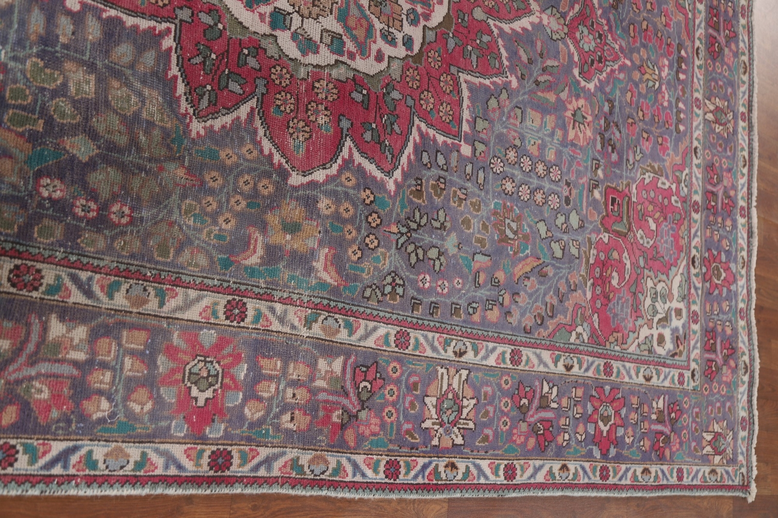 Vintage Traditional Floral Living Room Handmade Wool Rug 7×10