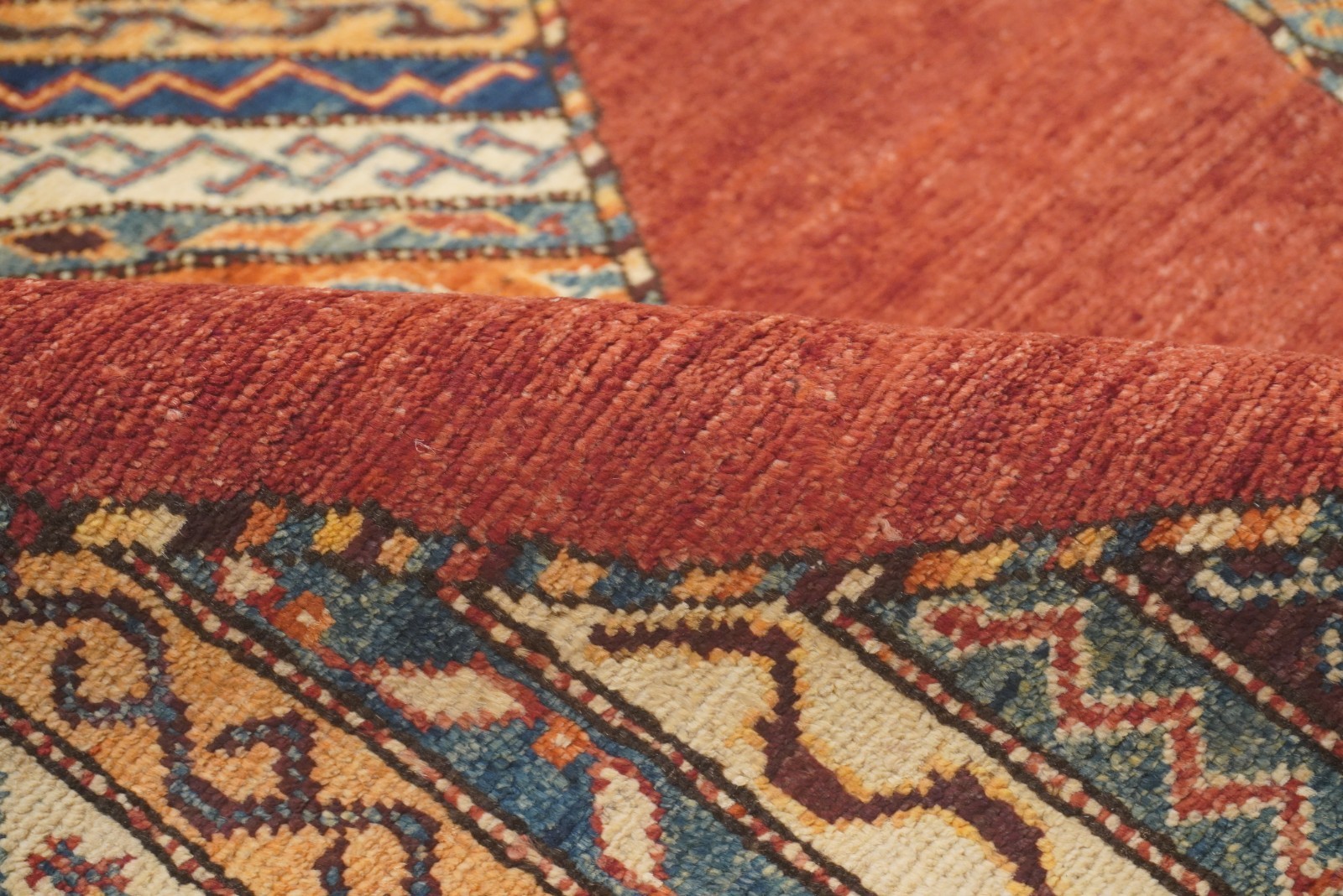 3×5 ft Red Afghan Hand Knotted Oriental Area Rug