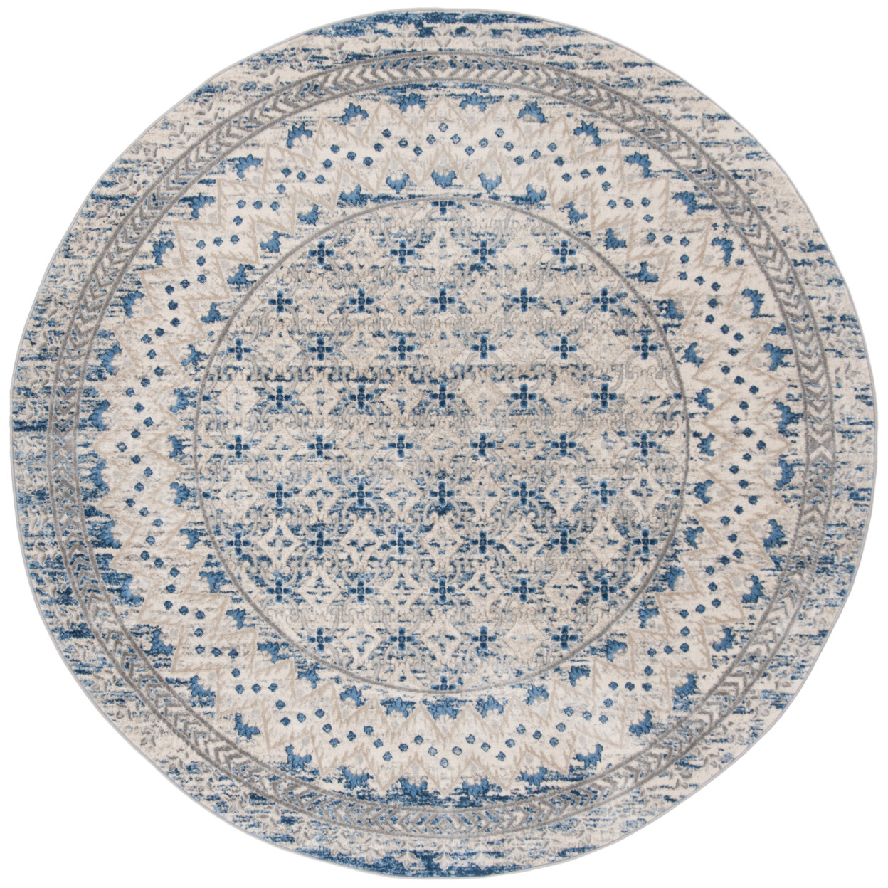 SAFAVIEH Brentwood BNT899G Light Grey / Blue Rug