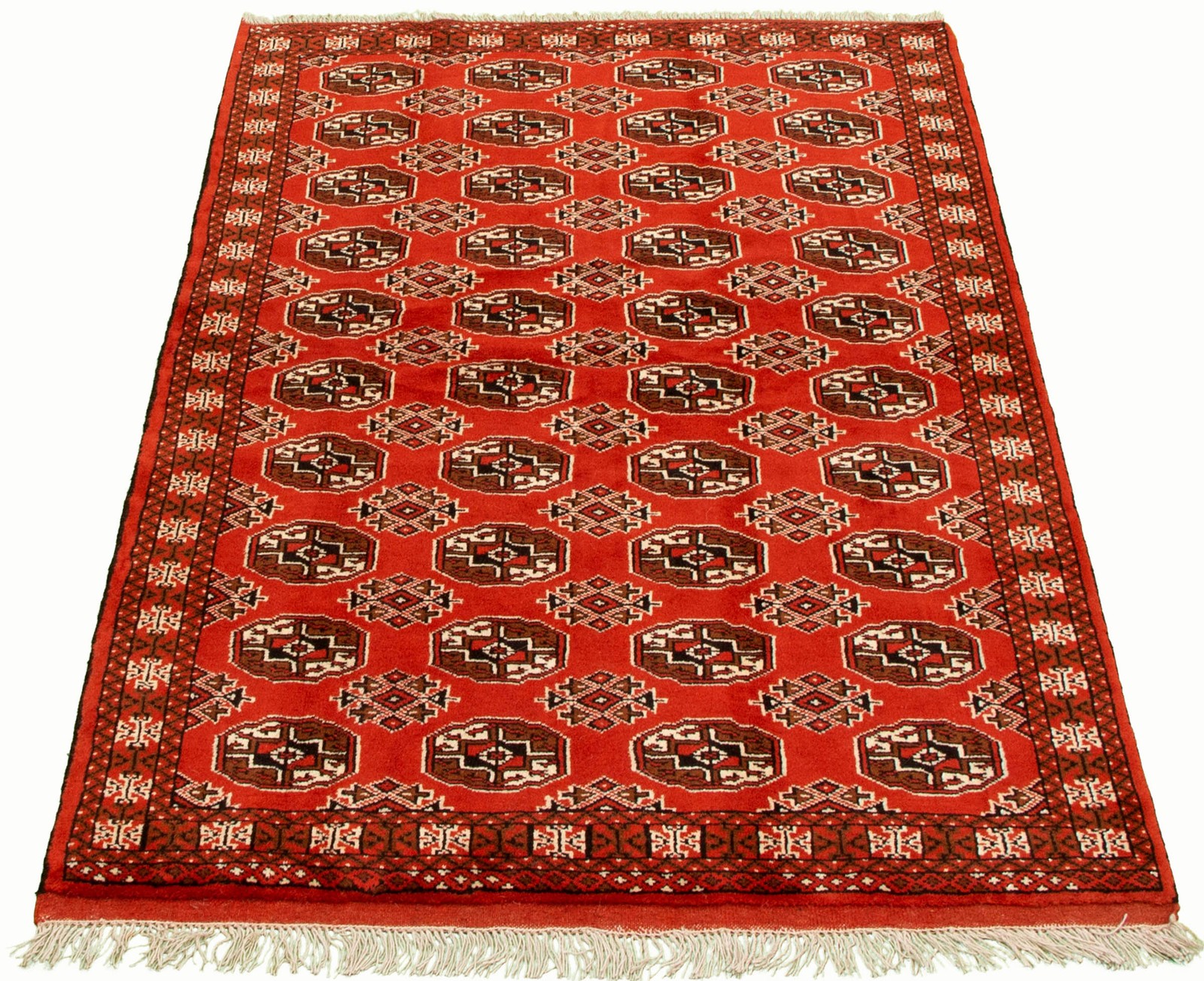 Vintage Hand-Knotted Area Rug 4’5″ x 6’7″ Traditional Wool Carpet