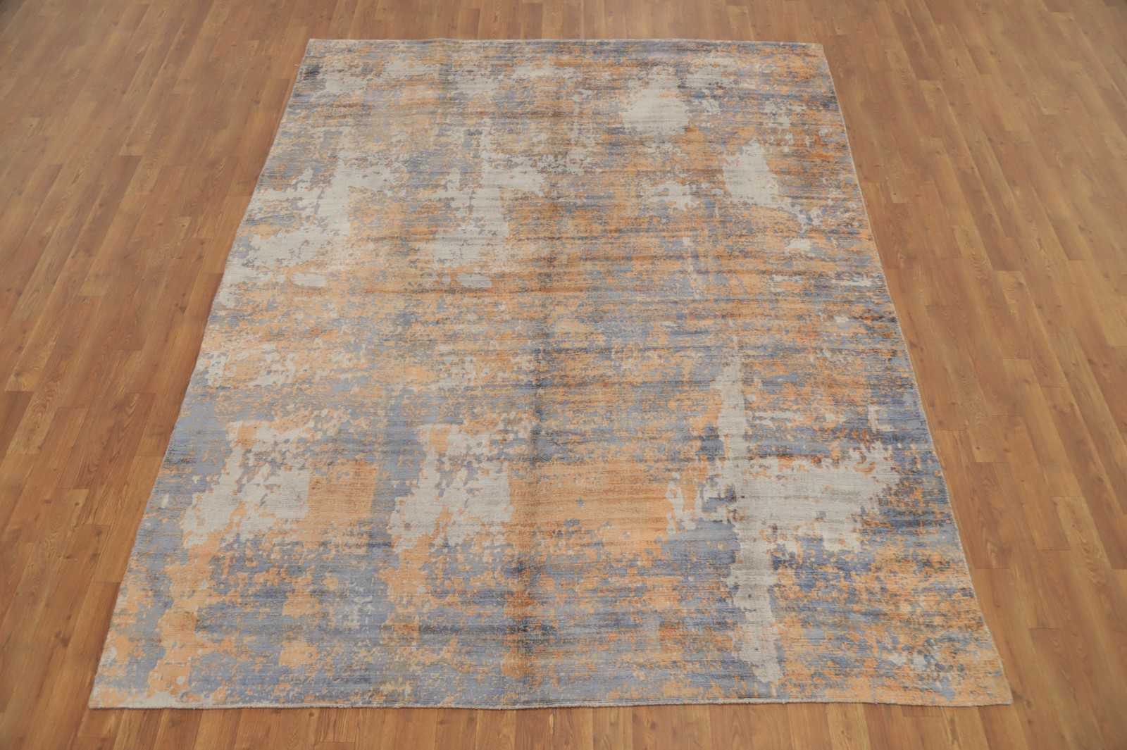 Modern Abstract Handmade Room Size Rug 7×8 in Earthy Tones for Cozy Home Decor