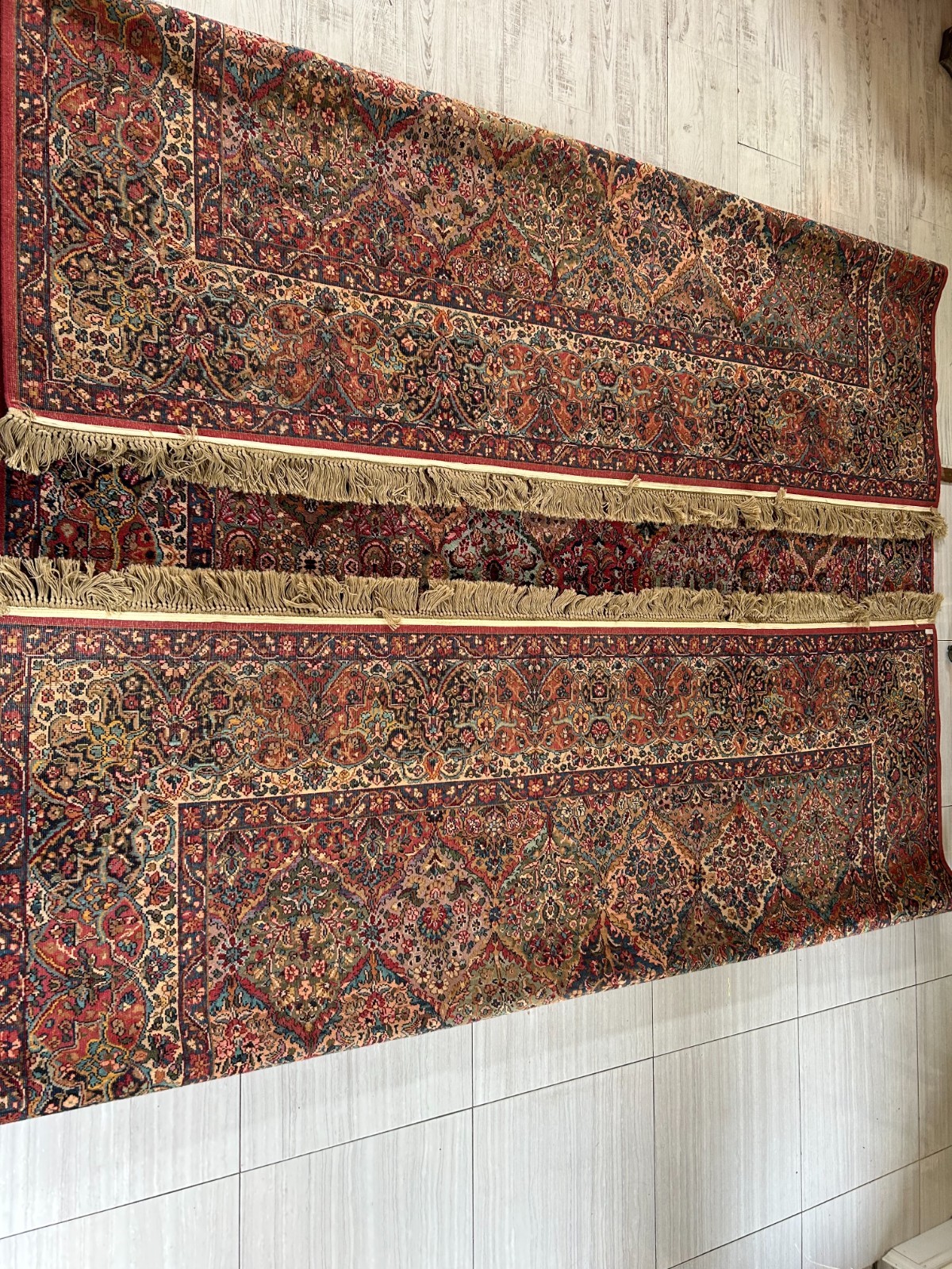 Karastan Rug 10 x 14 Multicolor Panel Kirman #717 Wool