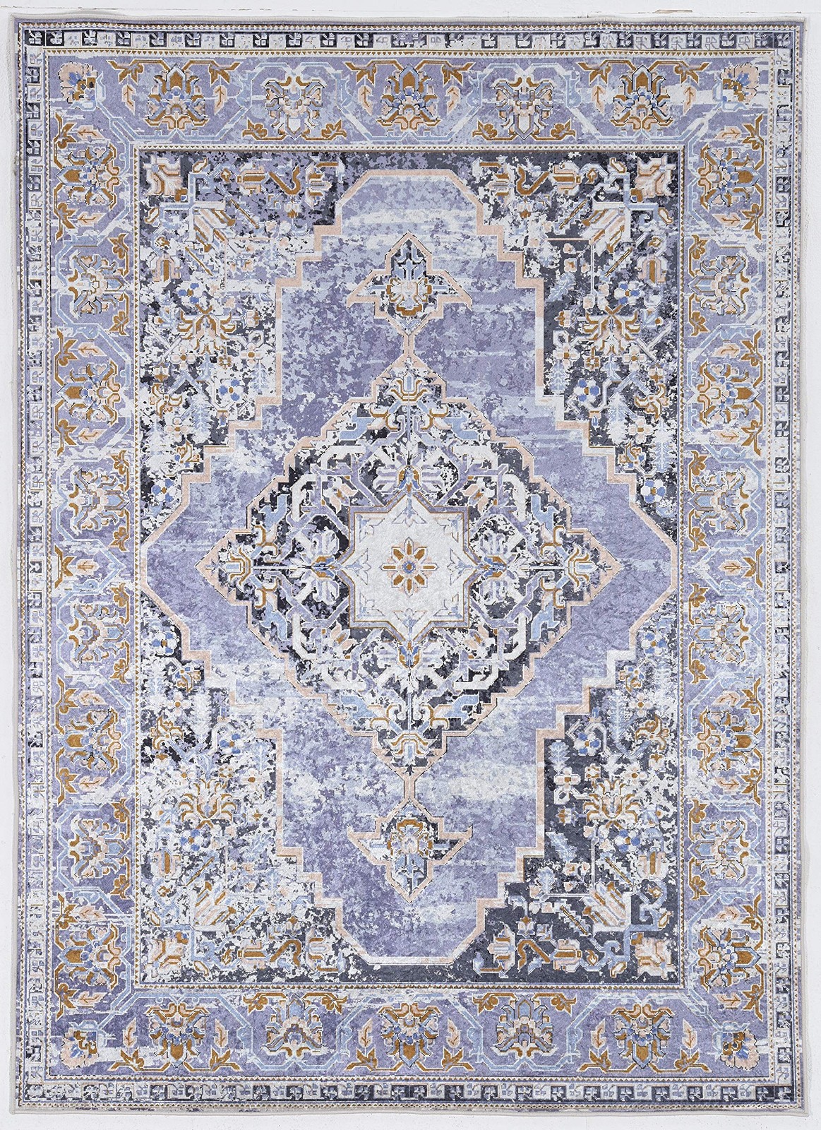 Honora Lockhart Lavender/grey 5 X 7 Area Rug By Linon