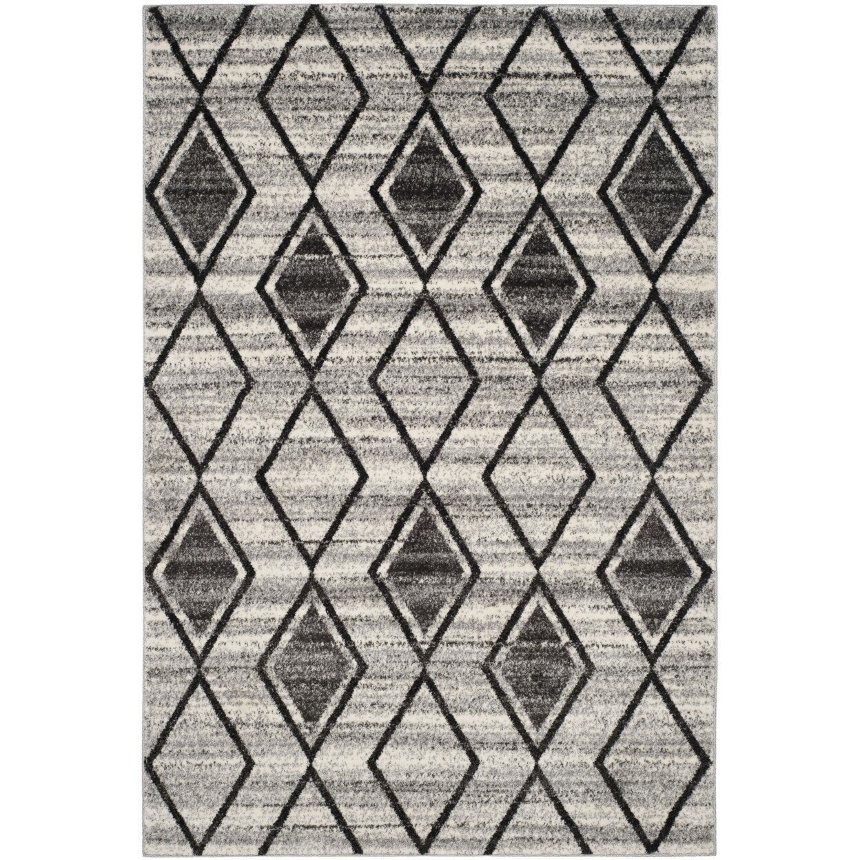 SAFAVIEH Tunisia Collection TUN296K Grey / Black Rug