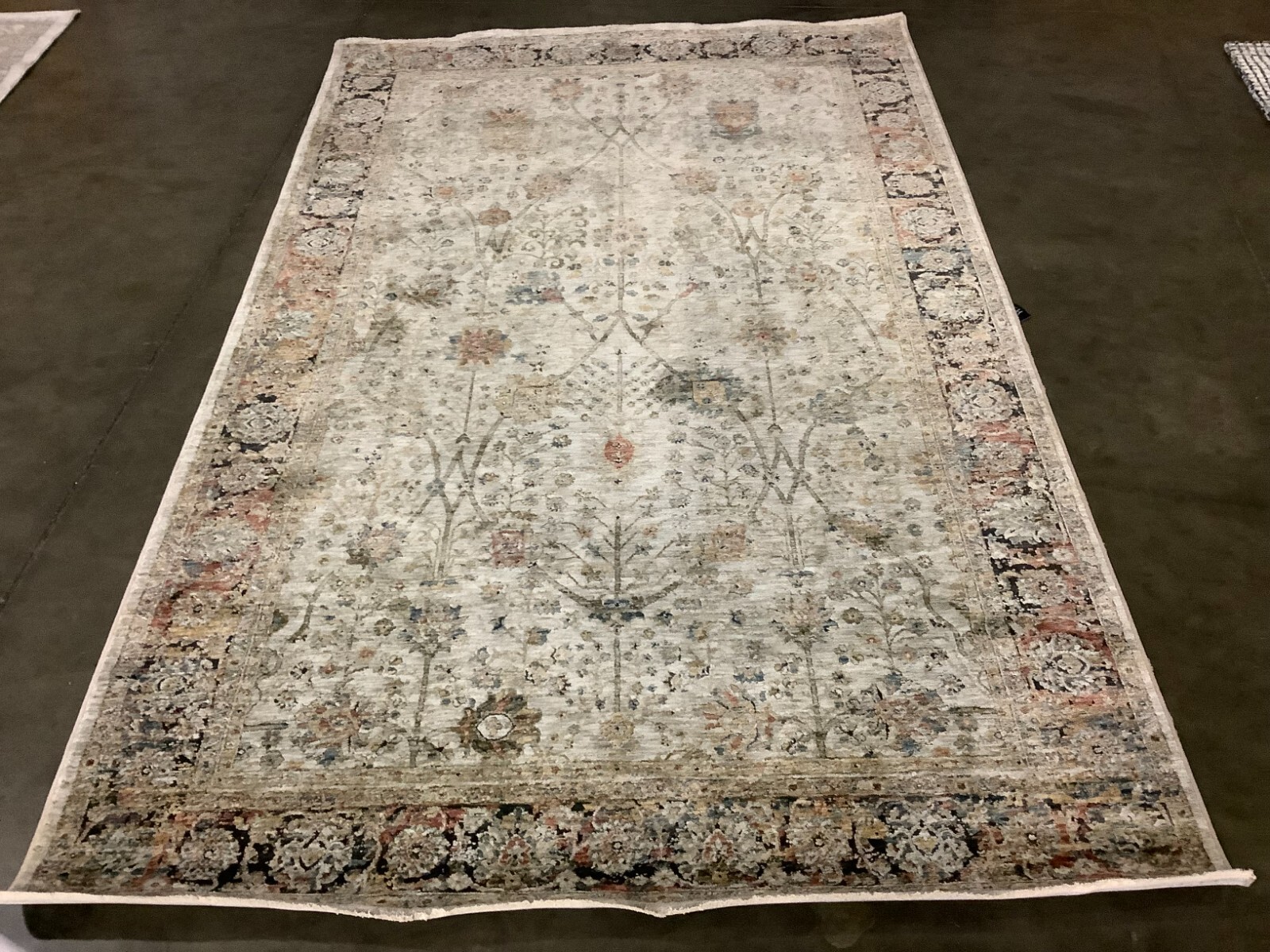 IVORY / RUST 5′ X 8′ Flaw in Rug, Reduced Price 1172667926 SVD112A-5
