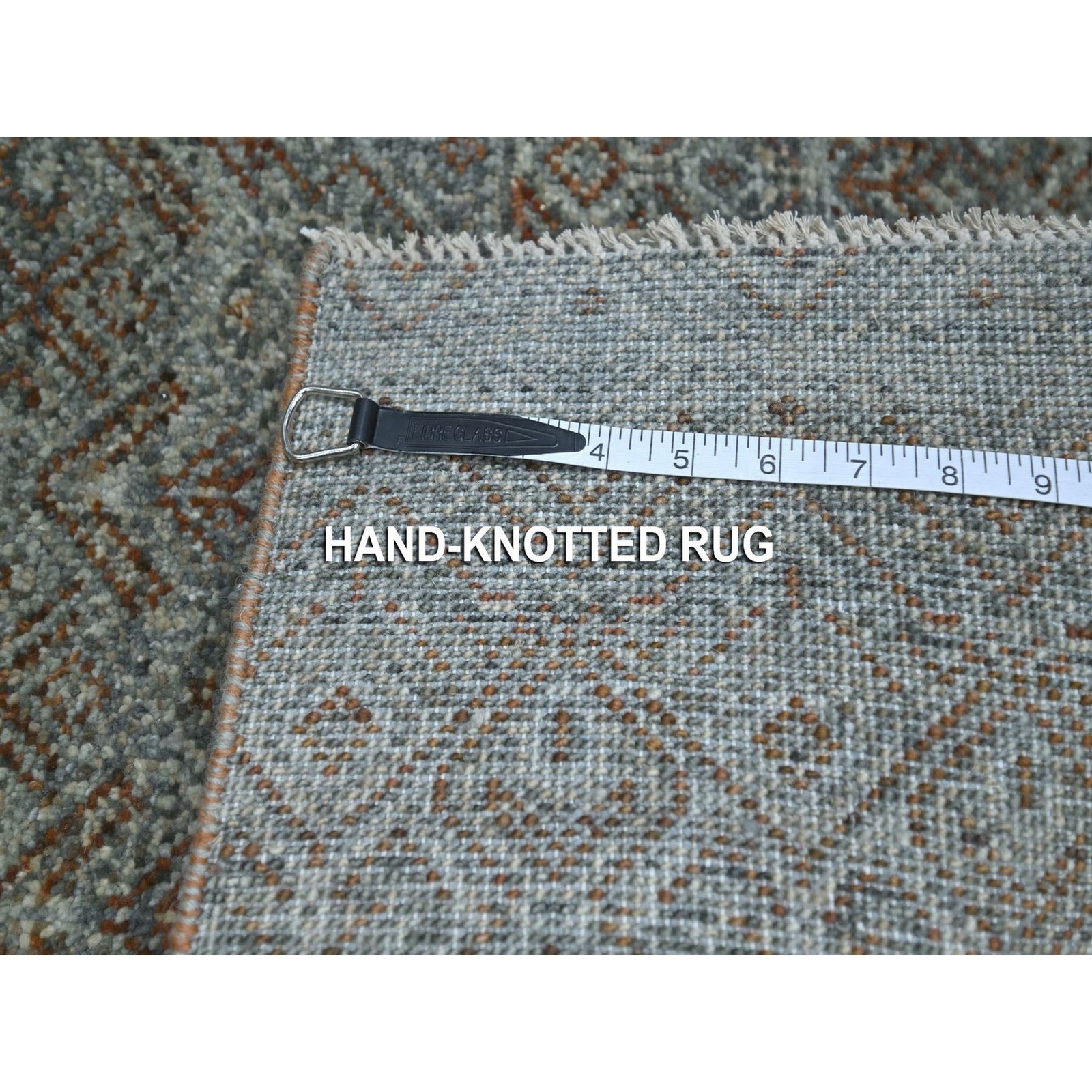 2’x3′ Gray Kohinoor Herat Pattern Hand Knotted Soft Wool Oriental Rug 76889