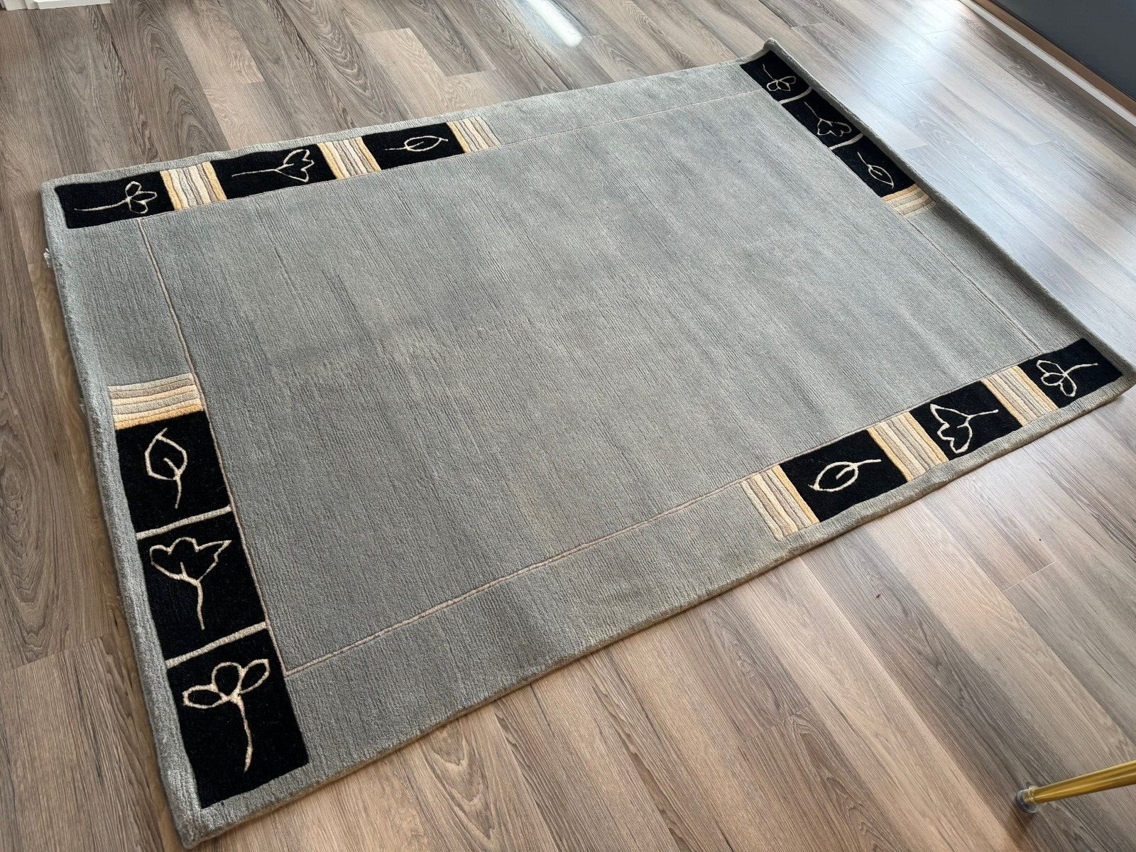R3401 SUPERB THICK CONTEMPORARY HAND CRAFTED WOOLEN TIBETAN AREA RUG 4.7′ X 6.7′