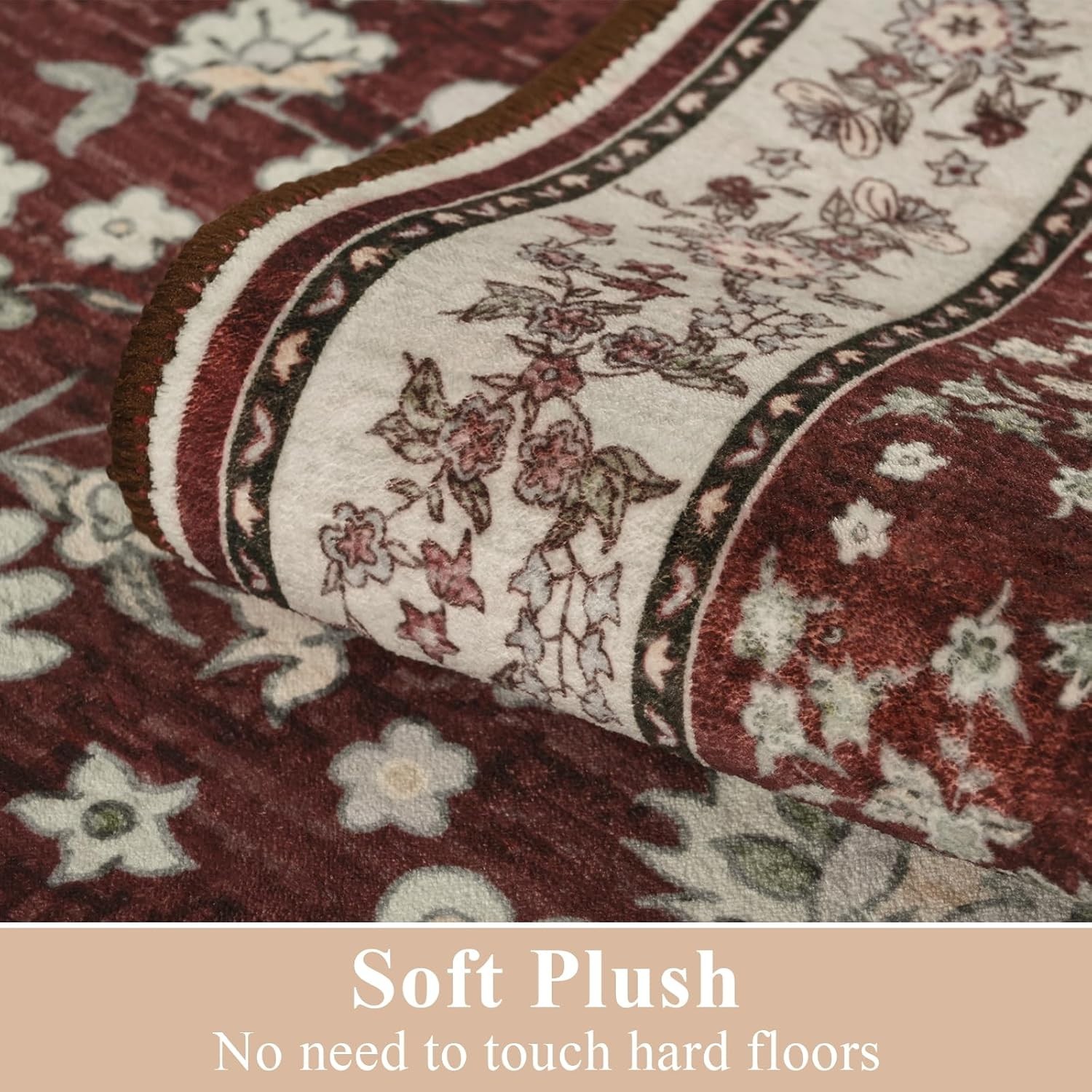 Carpetas Alfombras Para Sala De Casa Habitacion Moderna Rojo Beige 4” x 6”