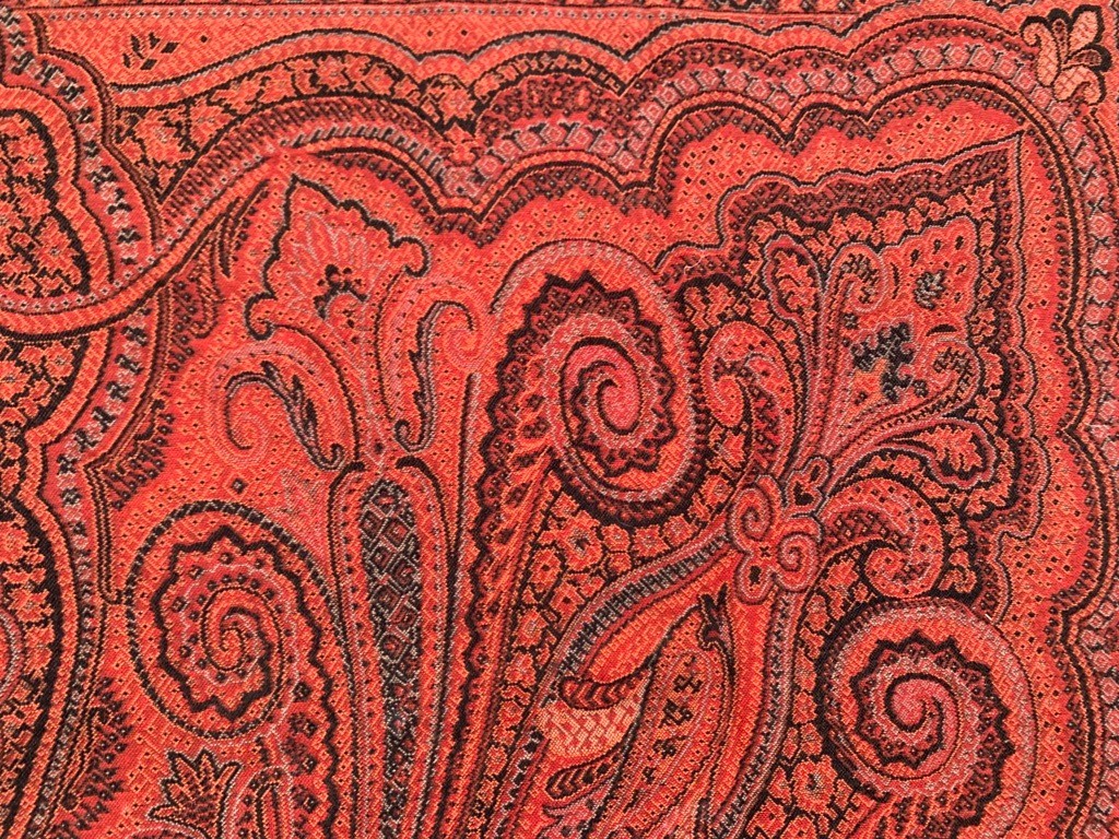 Vintage Paisley Shawl, 100 % Pure Woolen Scarf, Woolen shawl,Women Shawl 4×6 ft