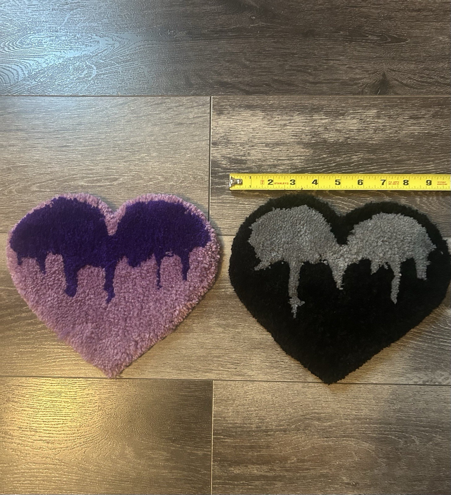 Drip Heart Tufted Rugs Includes Two Small Rugs For Any Room Decor