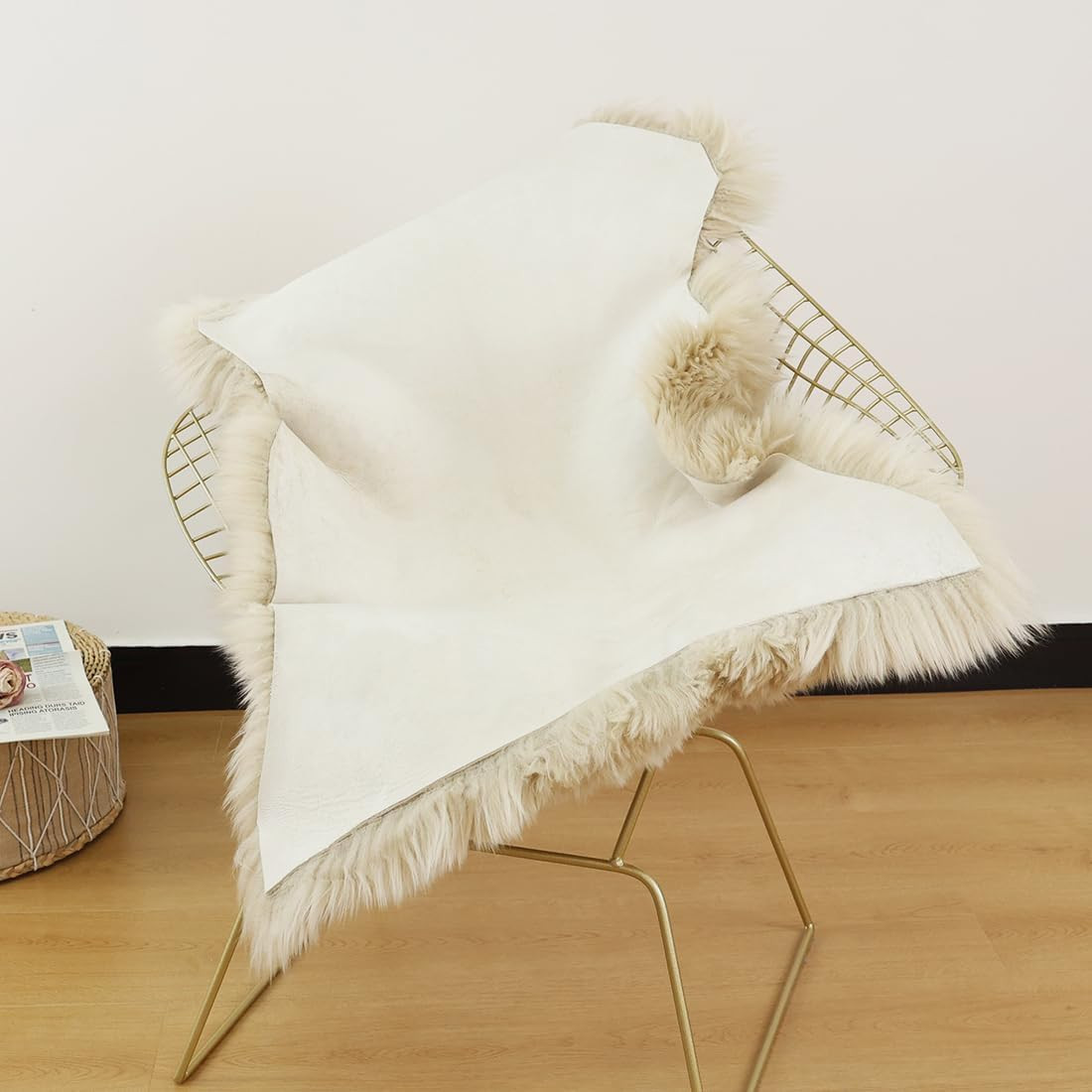 Genuine Sheepskin Area Rug Wool Rug Fur Carpet Fluffy Shaggy Fur Rug for Living