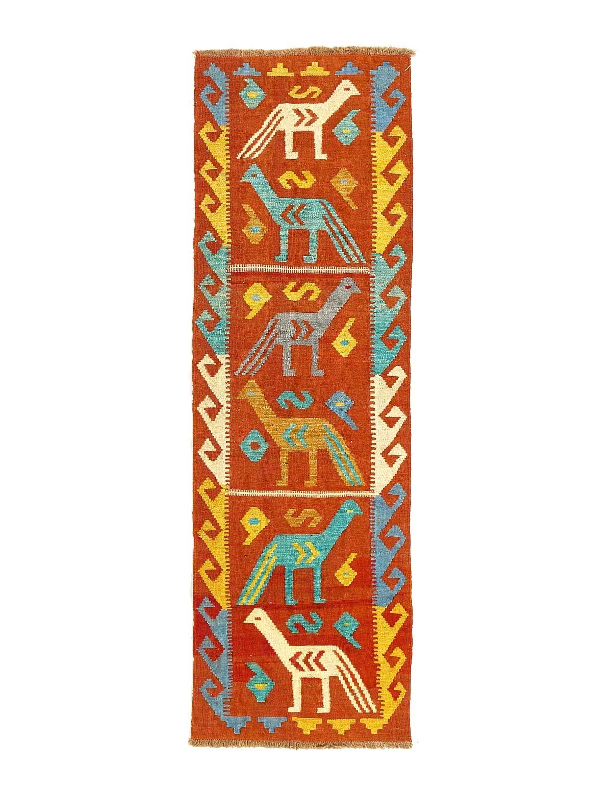 Pasargad Caucasian Tribal Style Flat Weave kilim runner Rug 2’1” X6’6”