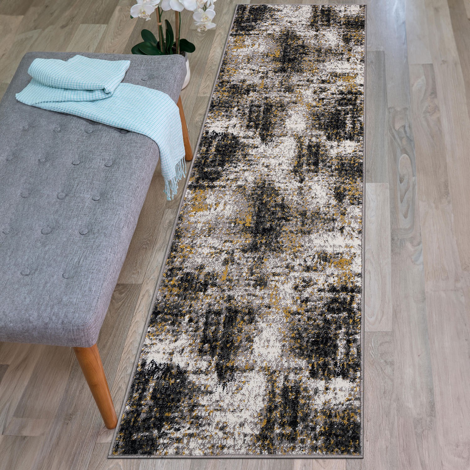 Rugshop Kitchen Rugs Adare Contemporary Abstract Runner Rug for Hallway 2×7 Rugs