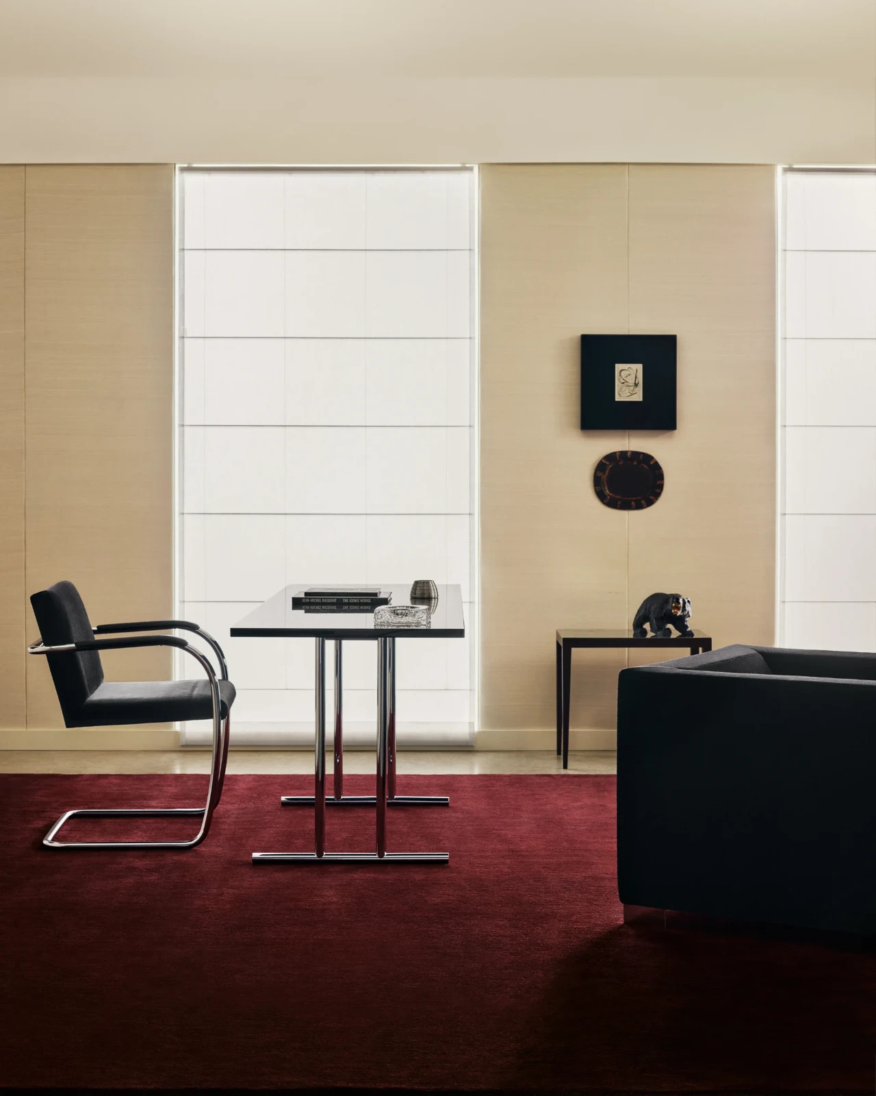 Nordic Knots Grand Deep Wine Rug [SIZE] Luxury Plush Burgundy Wool Area Carpet