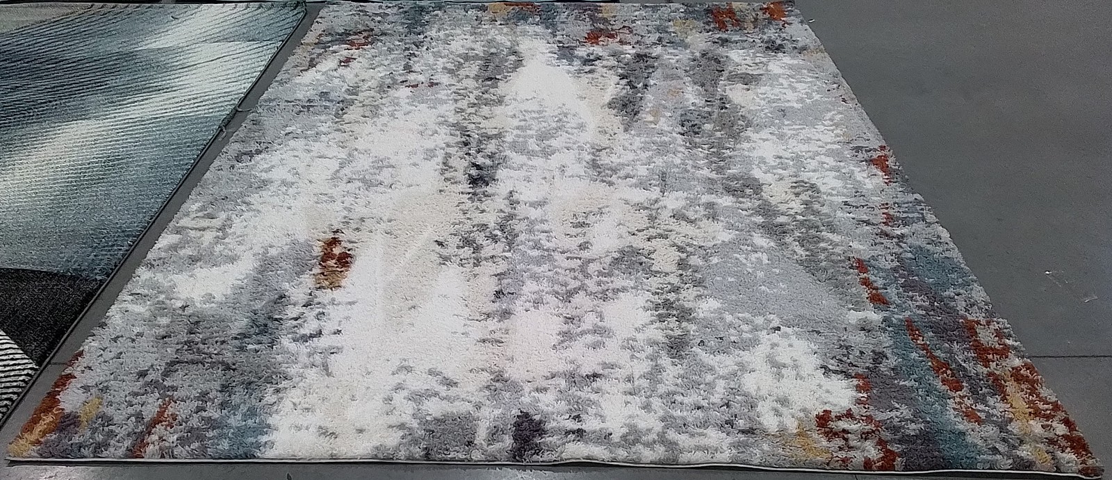 BLUE RUST/IVORY 8′-0″ x 10′-0″ Back Stain Rug Reduced Price 1172800818 BER543A-8