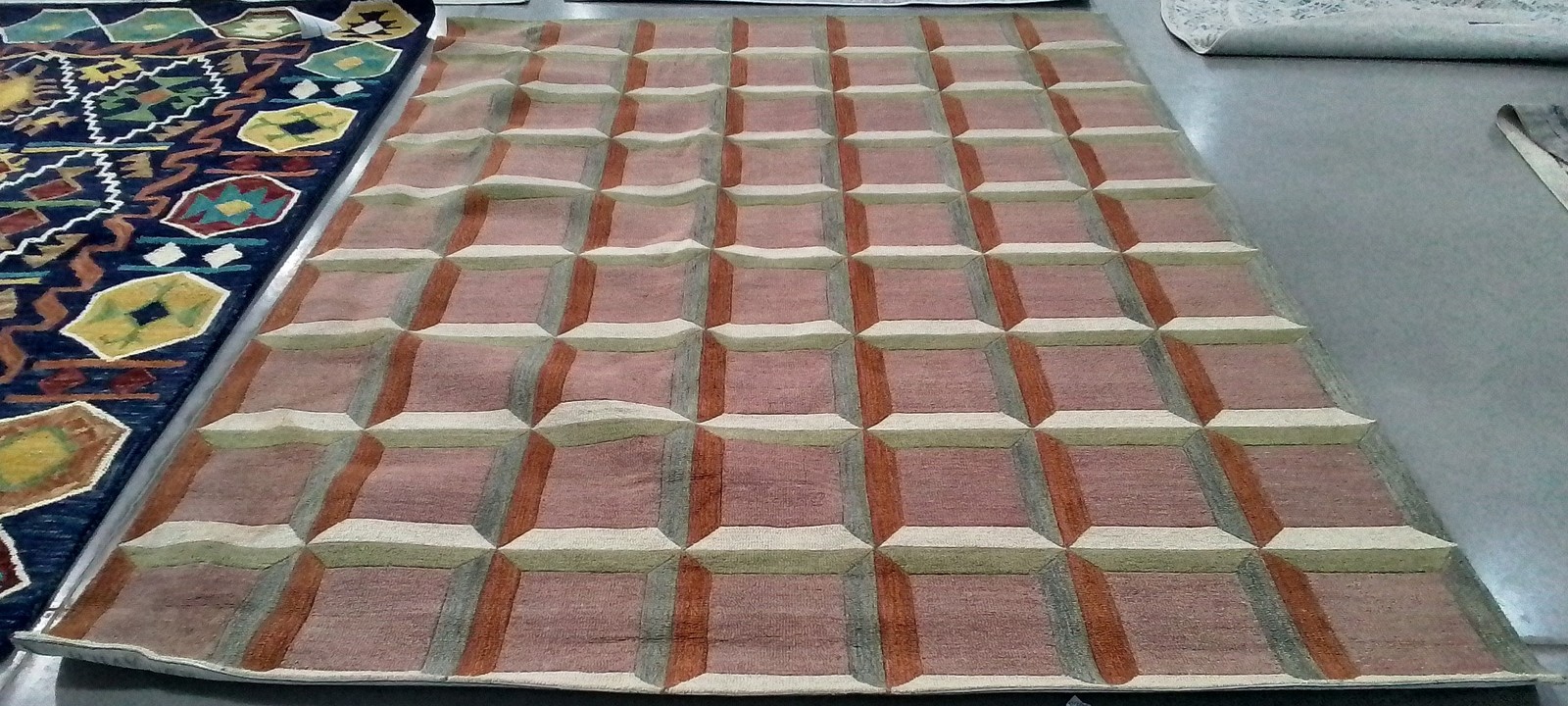 PINK / BEIGE 8′-0″ x 10′-0″ Back Stain Rug, Reduced Price 1172795021 GRE101U-8