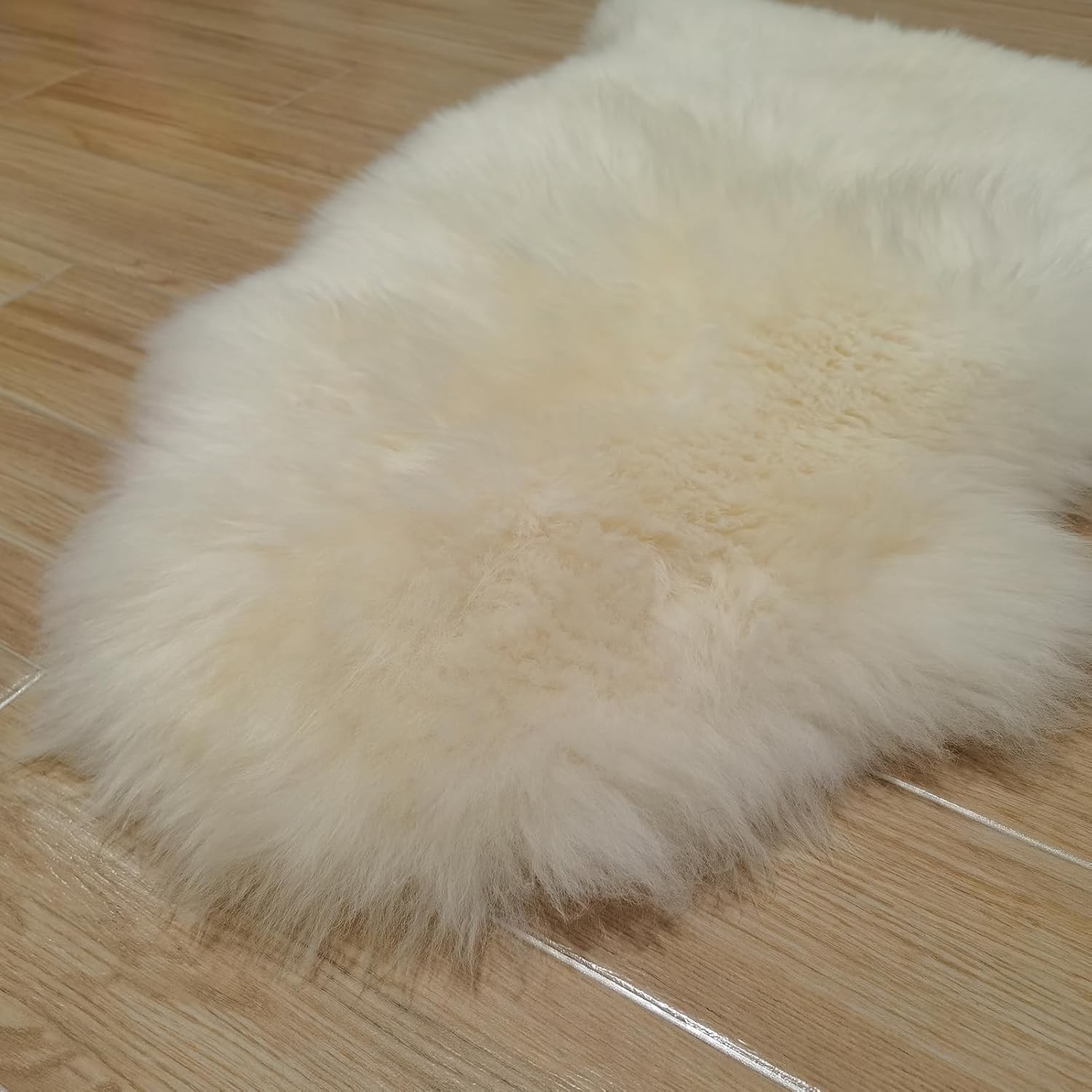 Genuine Australian Sheepskin Rug 2×3 Ft Natural White Lambskin Single Pelt NEW