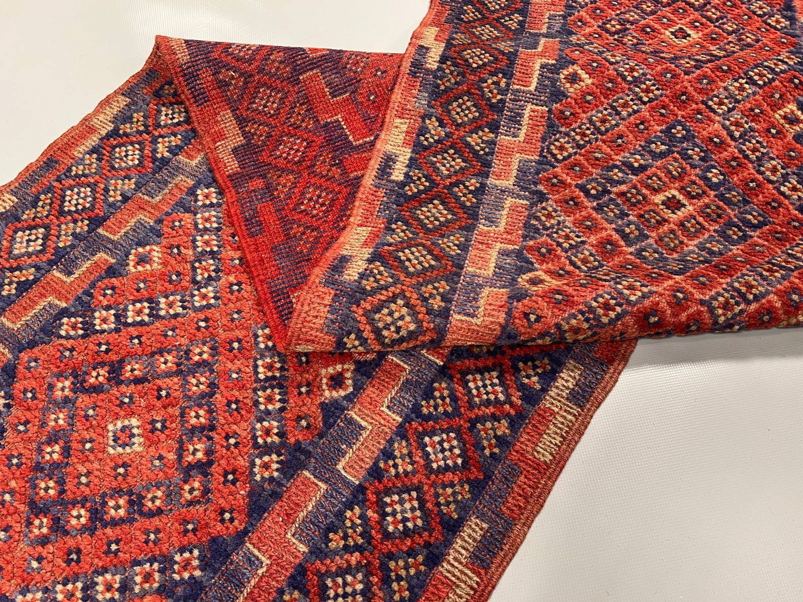 2’1 x 8’7 Ft Authentic Mushwani Tribal Runner Rug Afghan Handmade Wool Geometric