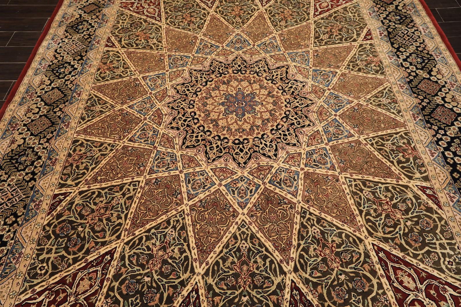 Nourison 7’9”x9’9” Hand Tufted Wool & Pure Silk Extreme dense Plush pile Rug