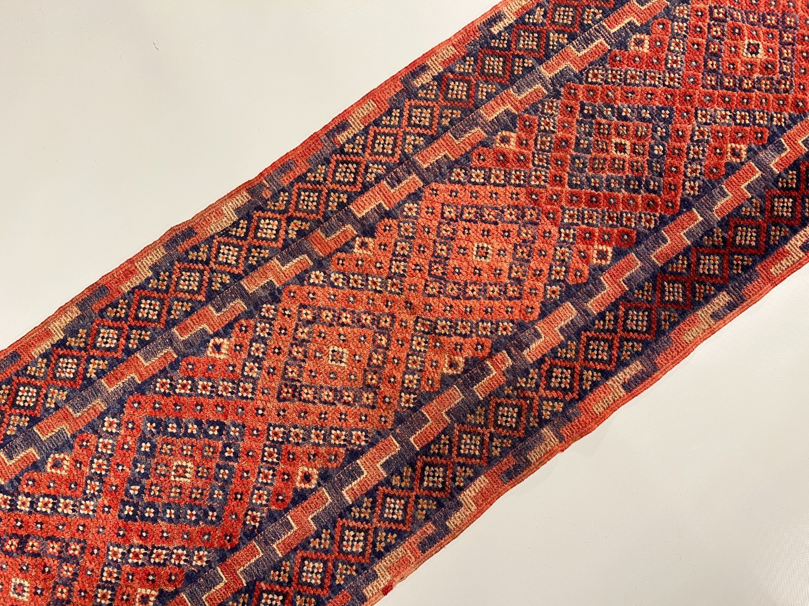 2’1 x 8’7 Ft Authentic Mushwani Tribal Runner Rug Afghan Handmade Wool Geometric