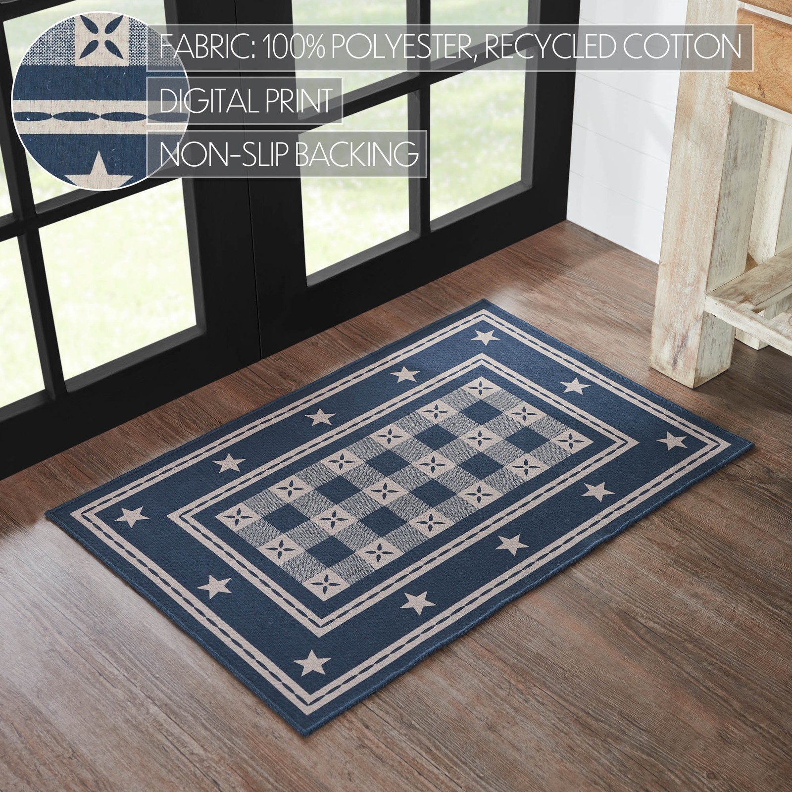 My Country Americana 24″x36″ Stars Accent Rug VHC Brands