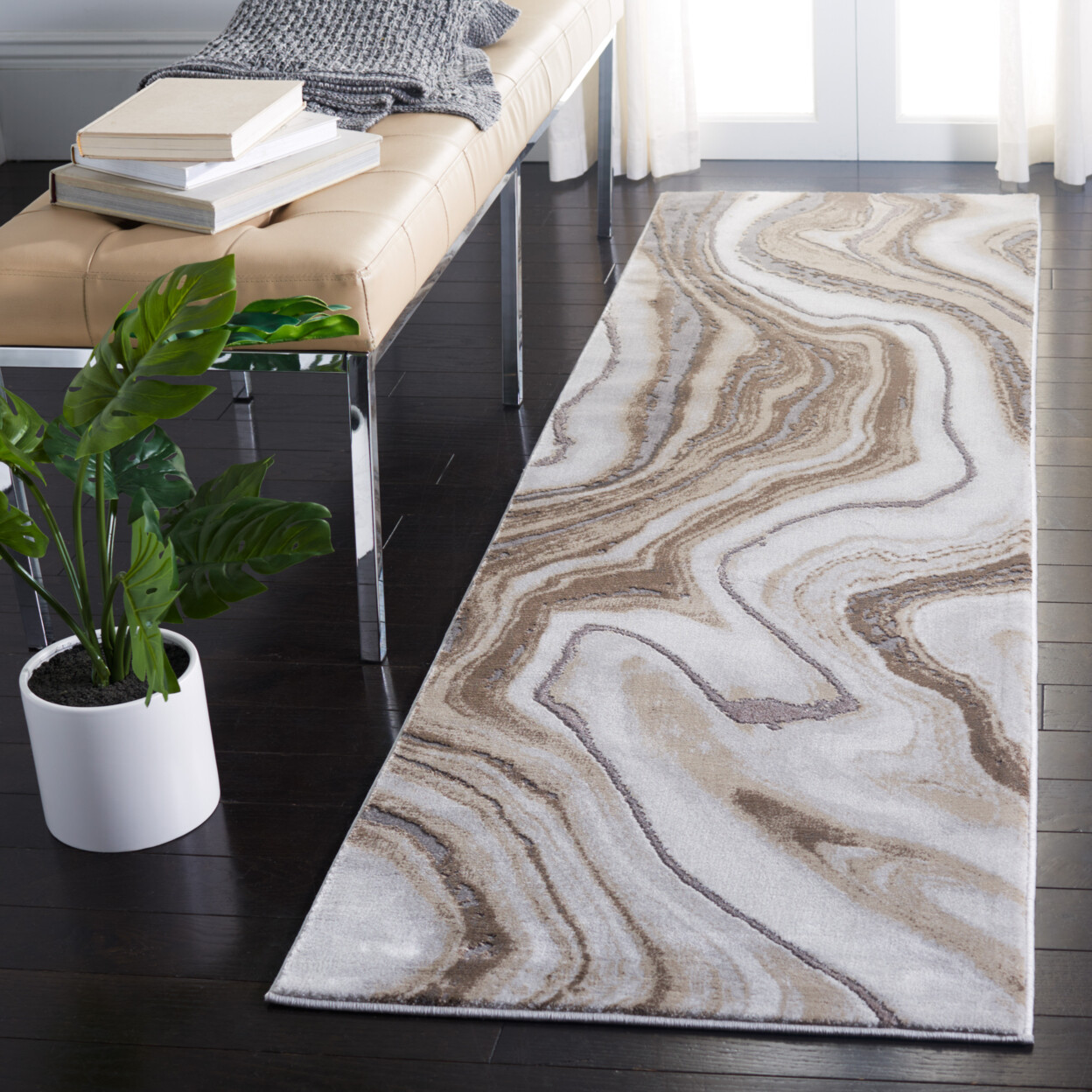 SAFAVIEH Craft Collection CFT819D Gold / Grey Rug