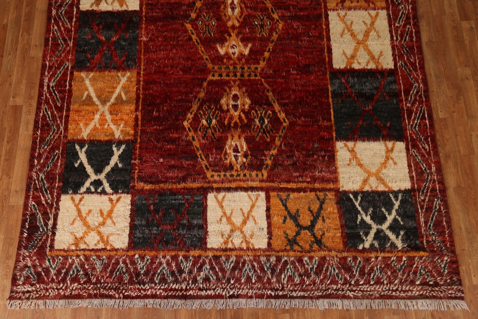 Moroccan Luxury Hand-Knotted Wool Rugs for Living Room Flooring 8×10 ft