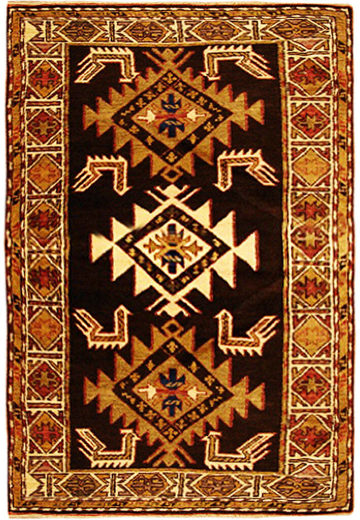 3′ x 6′ Brown Russian Kazak Rug 14293