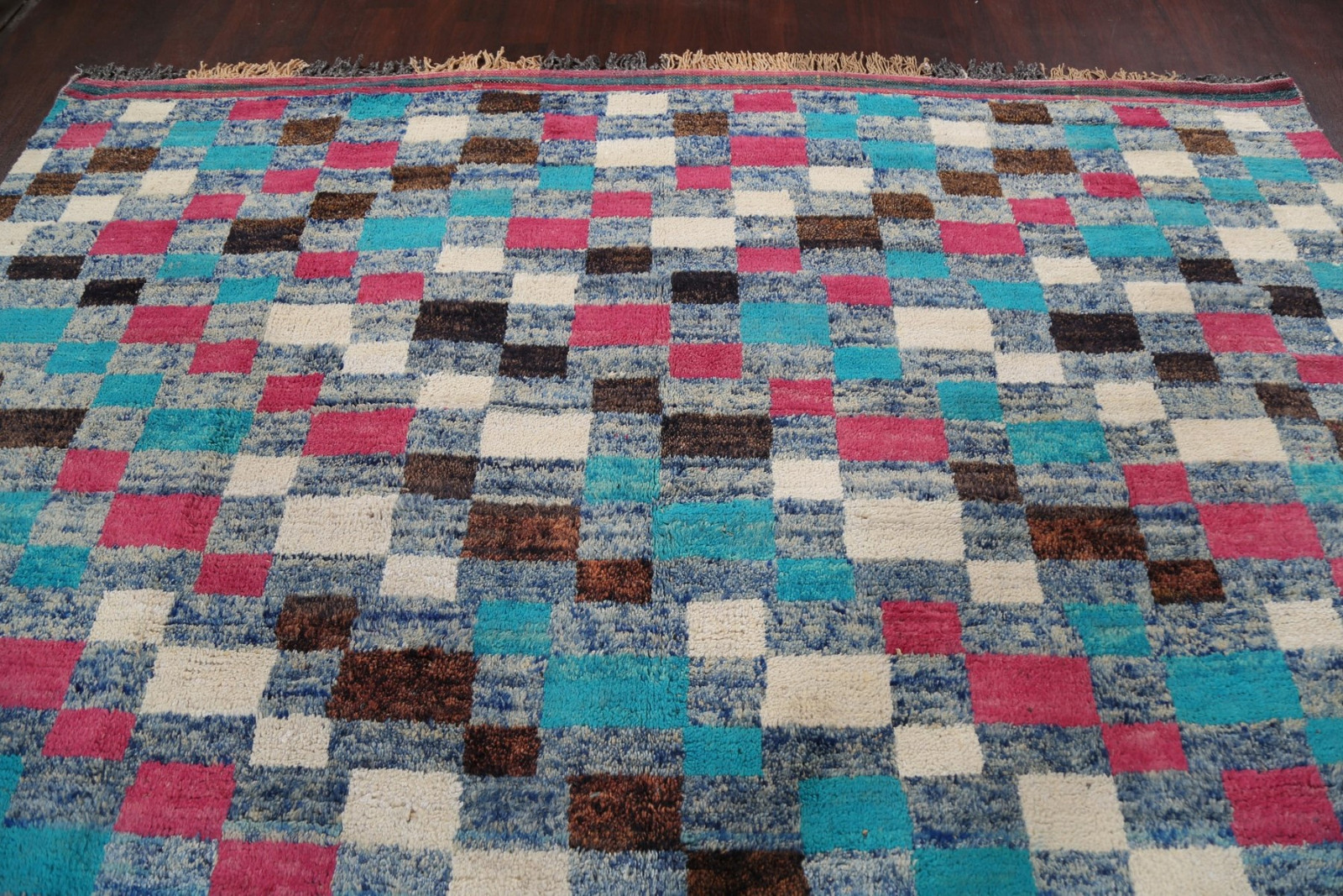 Multicolor Checkered Moroccan Large Rug 10×15 Ft Oriental Living Room Area Rug