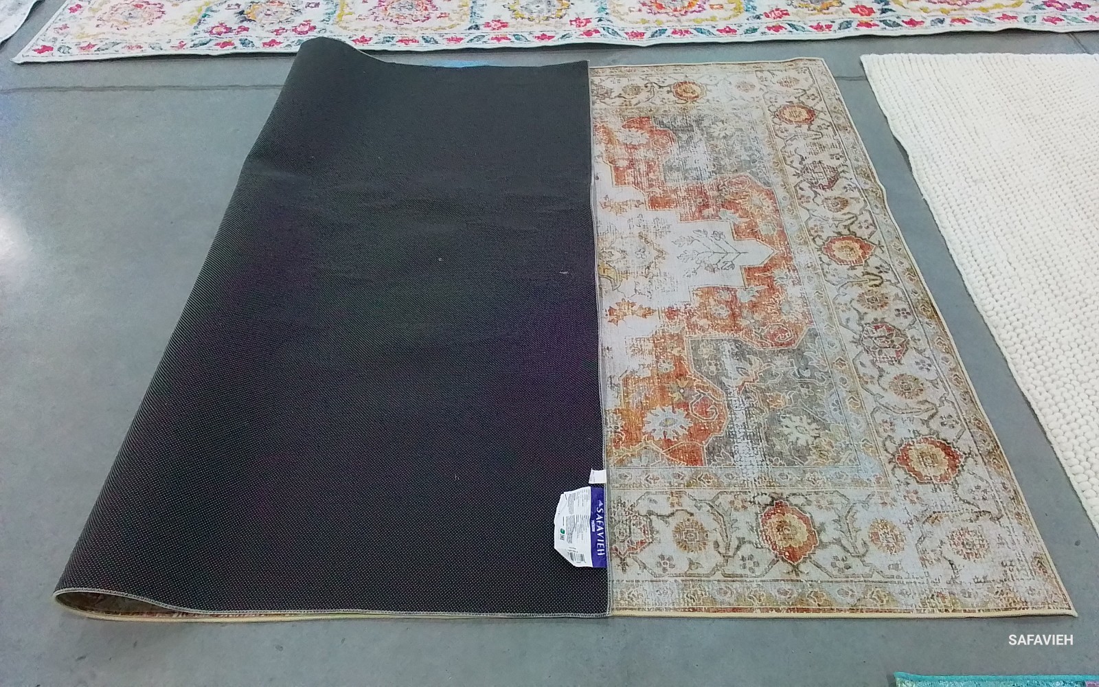 LIGHT GREY / RUST 6′-0″ x 9′-0″ Flaw in Rug, Reduced Price 1172777698 TSN105F-6