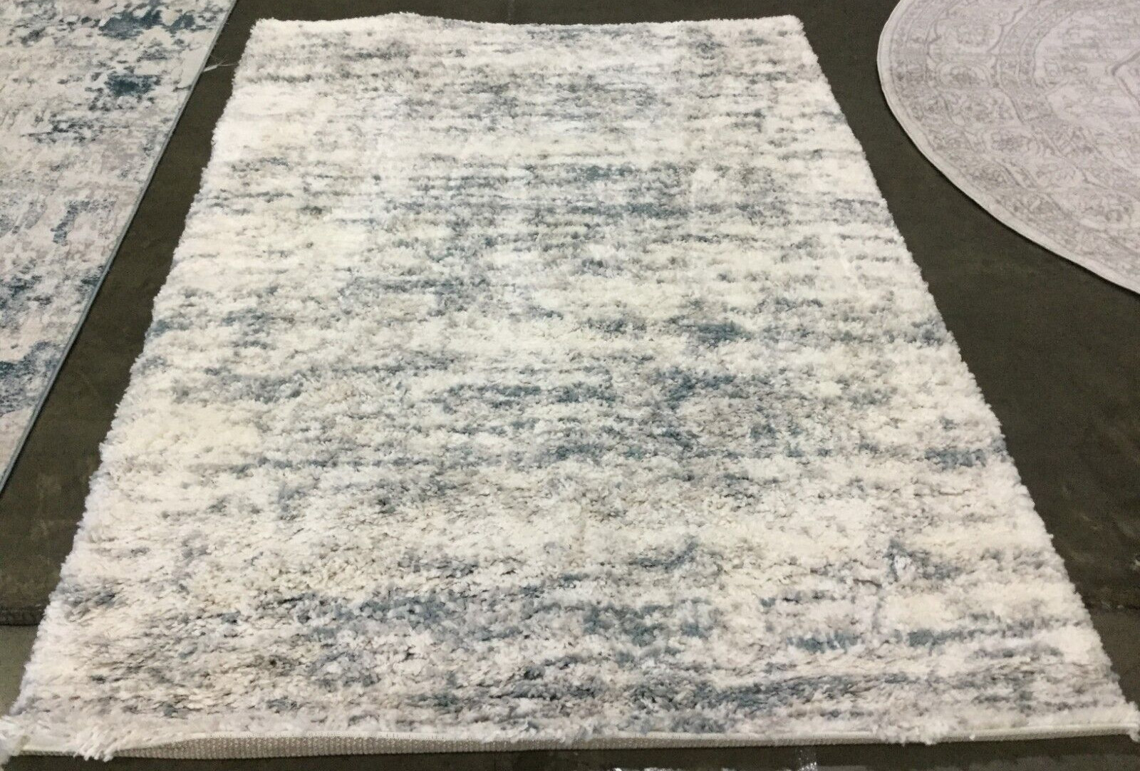 IVORY / TEAL 5′-3″ X 7′-6″ Flaw in Rug, Reduced Price 1172661199 FNT873A-5