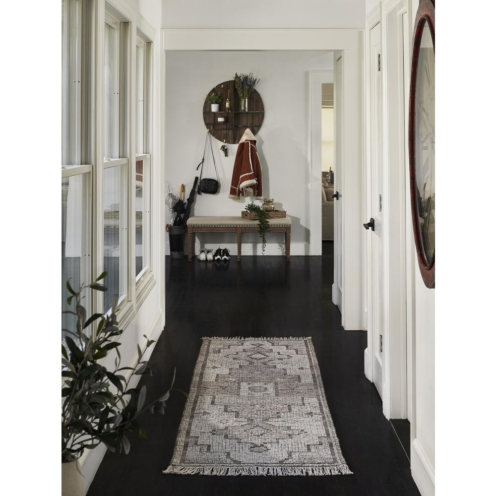 Traditional Rectangle Area Rug, Natural, 2′ X 3′