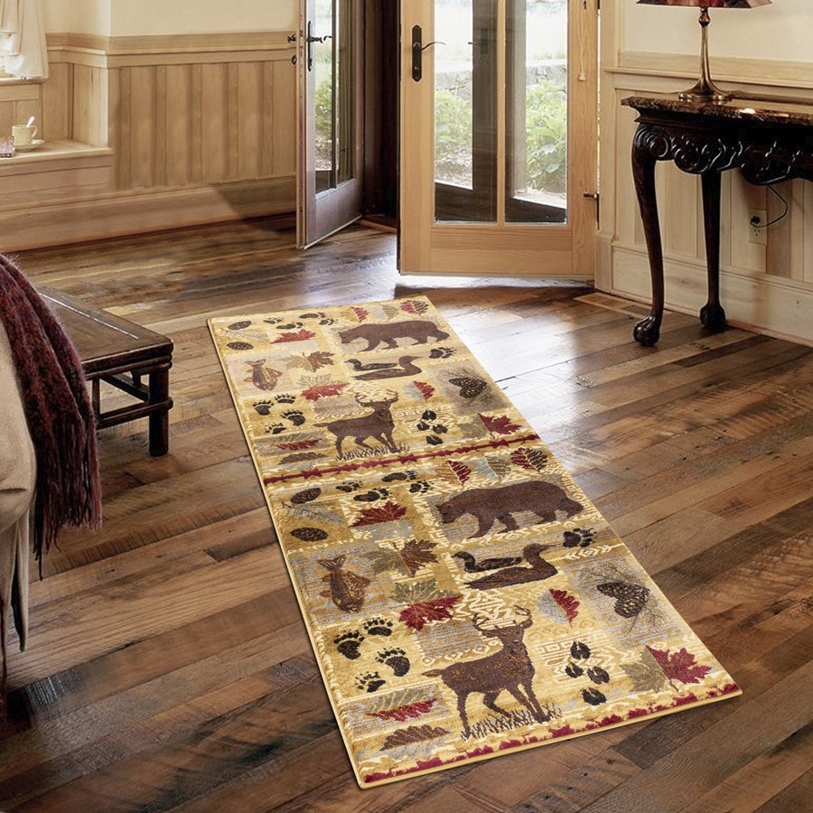 Conrad Home Cabin Life 5’3” x 7’3” Lodge Rug, Nature/Animals – CBL30025-7